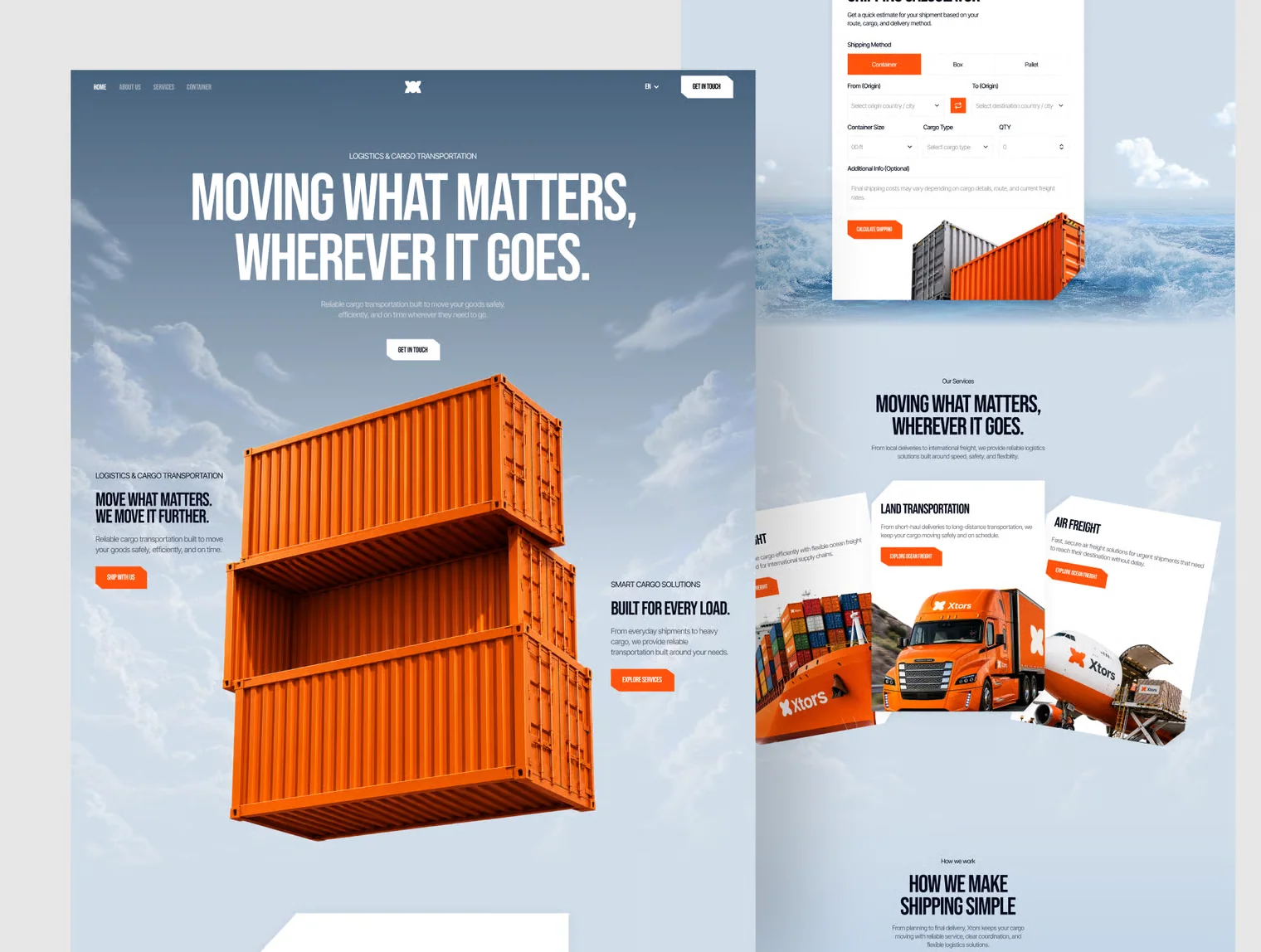 Xtors - Logistic & Shipping Landing Page 3