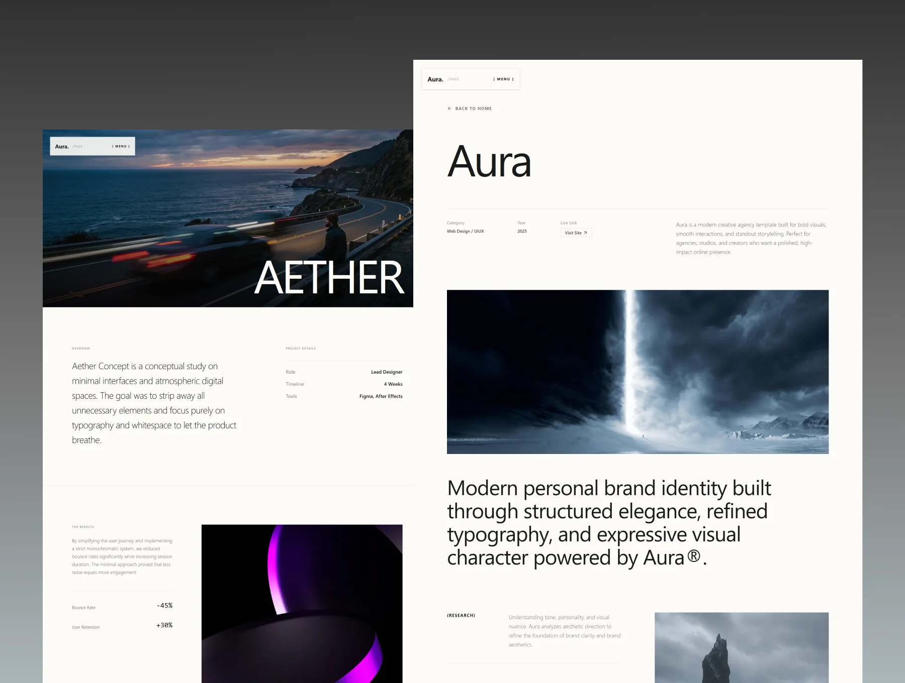 Aura Pro - Premium Creative Agency & Portfolio Template 2