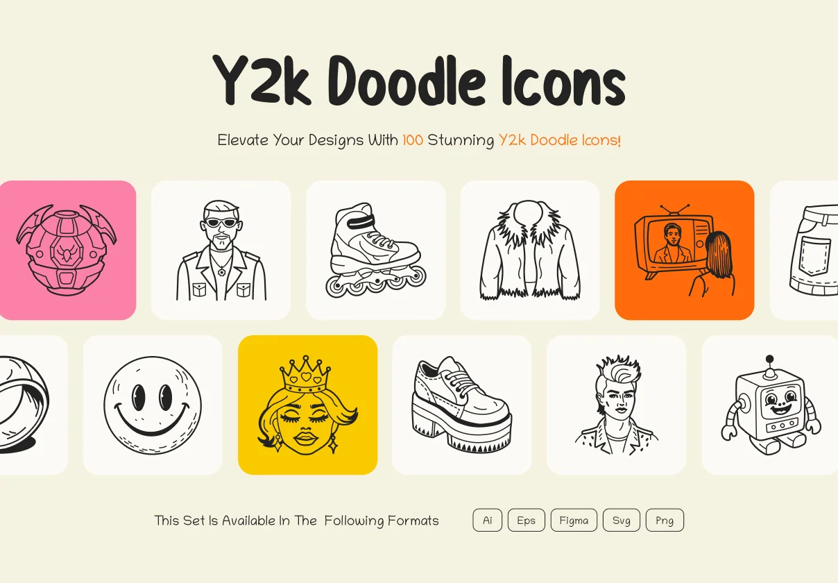 Y2k Doodles Set