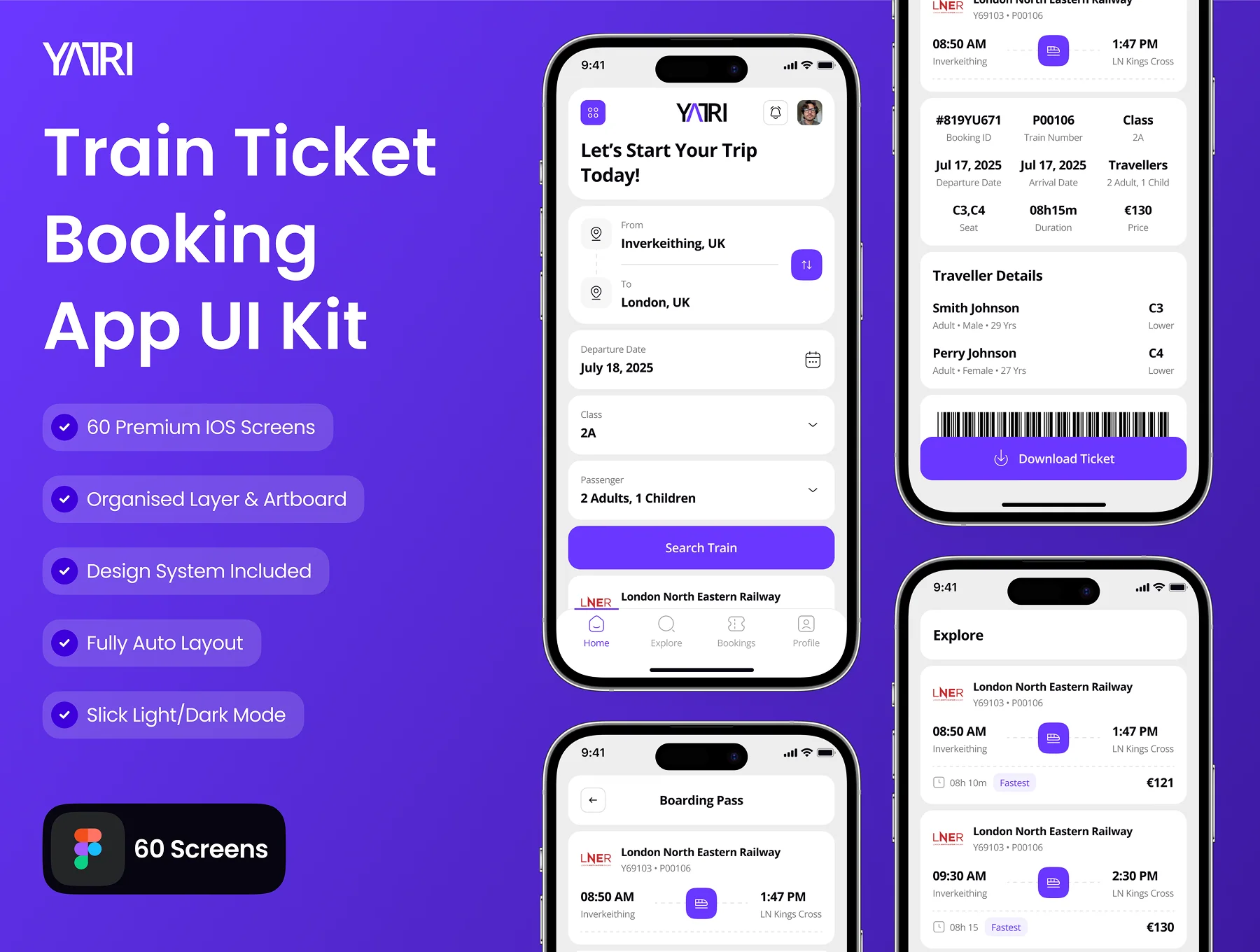 YATRI - Train Ticket Booking App UI Kit