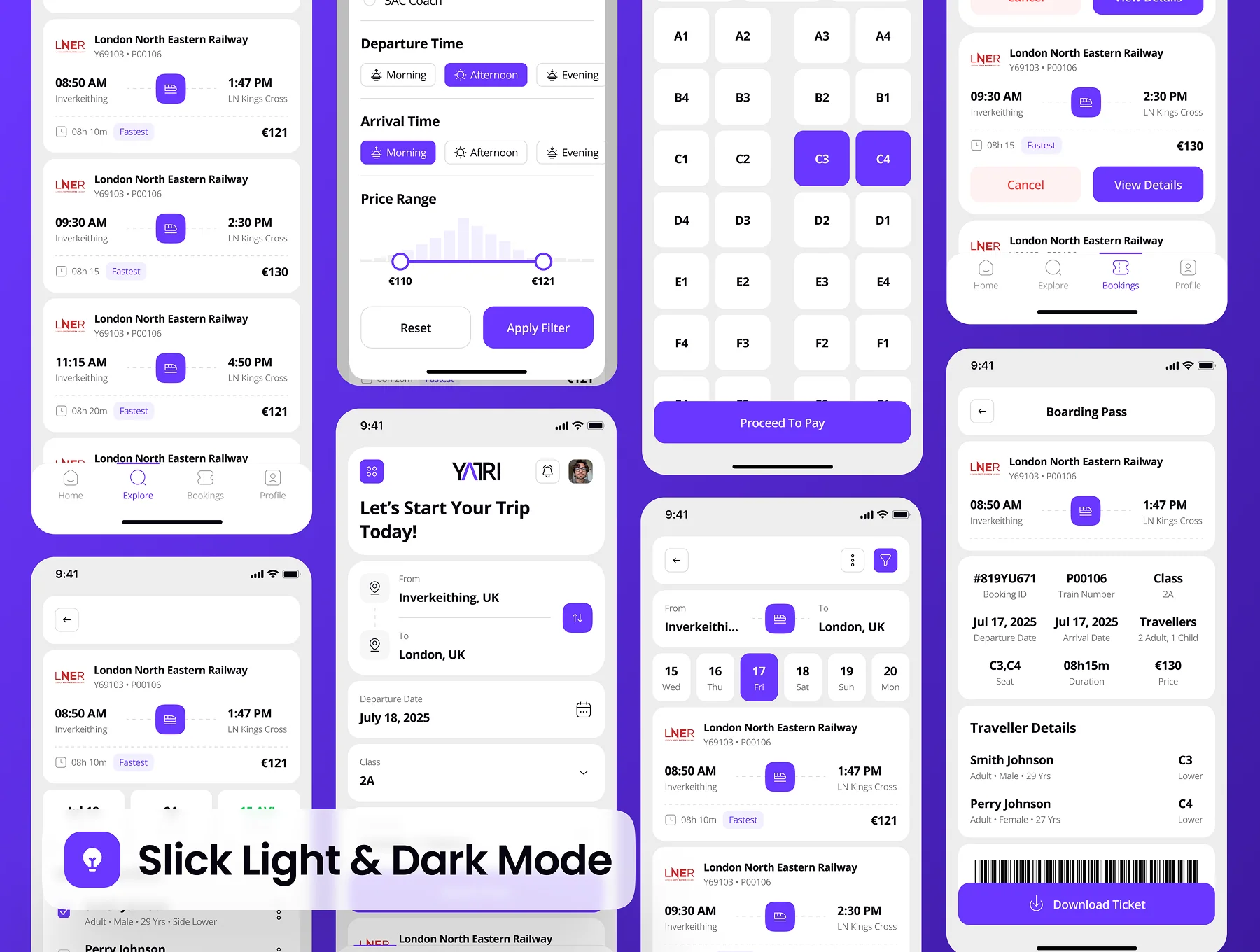 YATRI - Train Ticket Booking App UI Kit 3