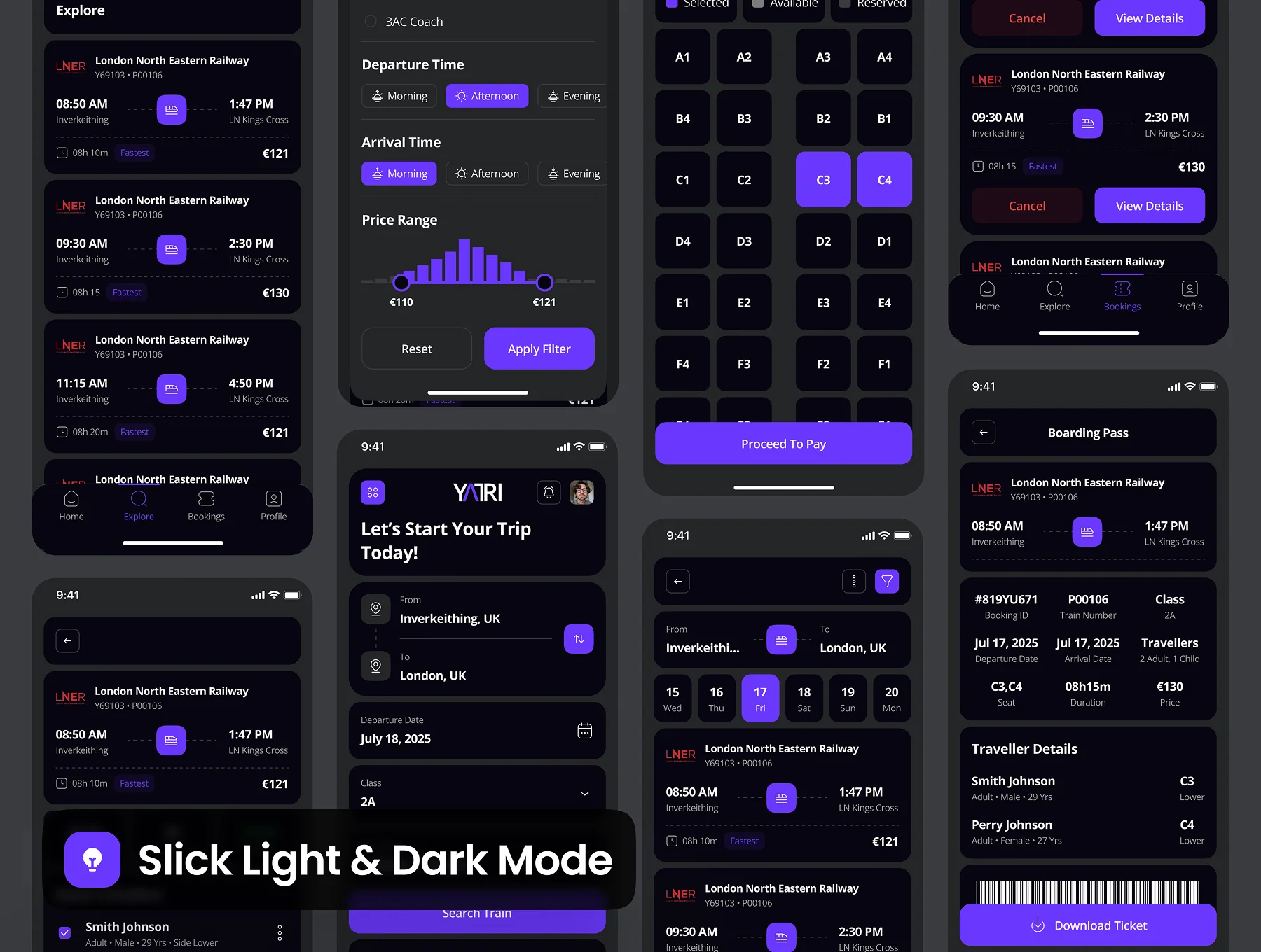 YATRI - Train Ticket Booking App UI Kit 4