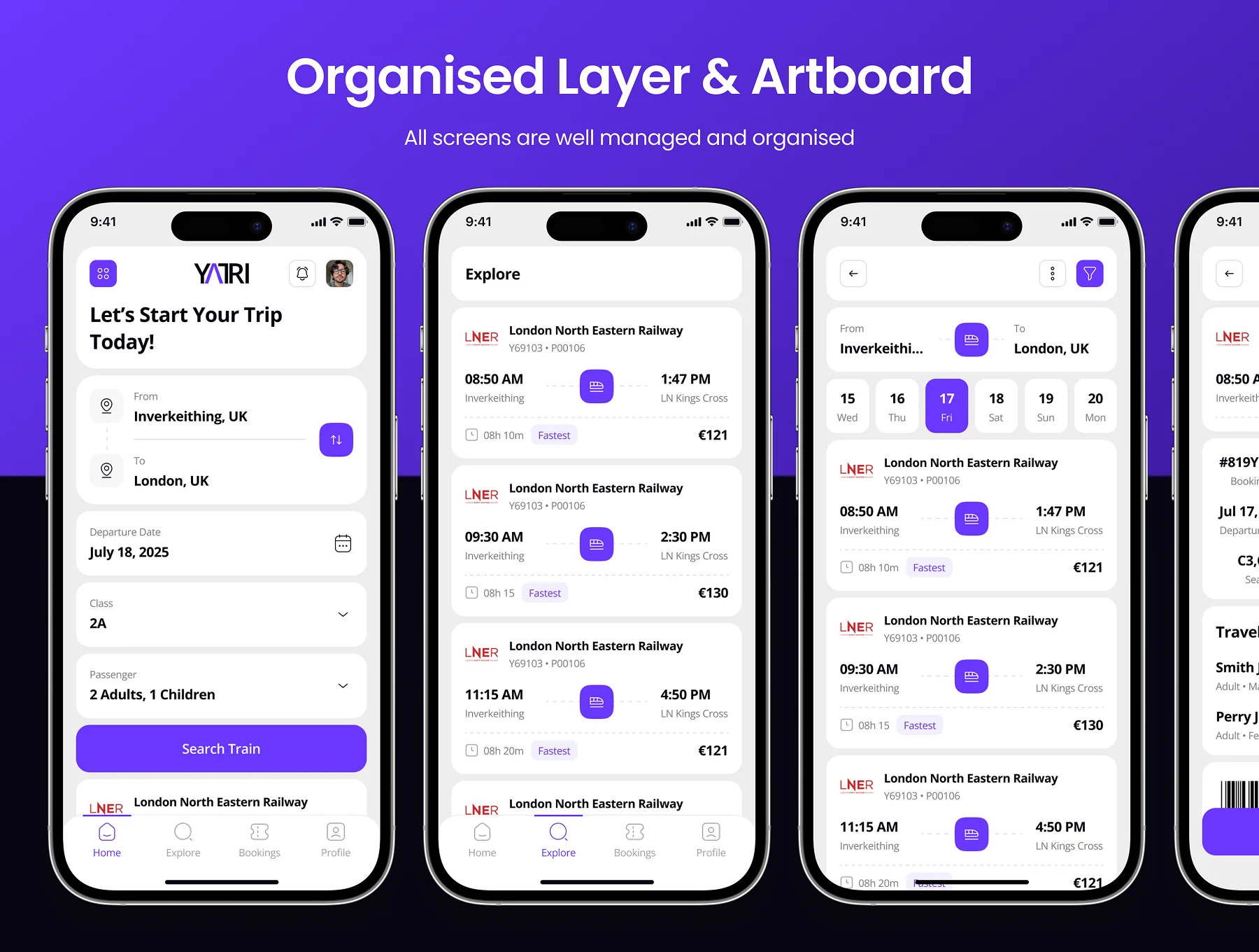YATRI - Train Ticket Booking App UI Kit 5