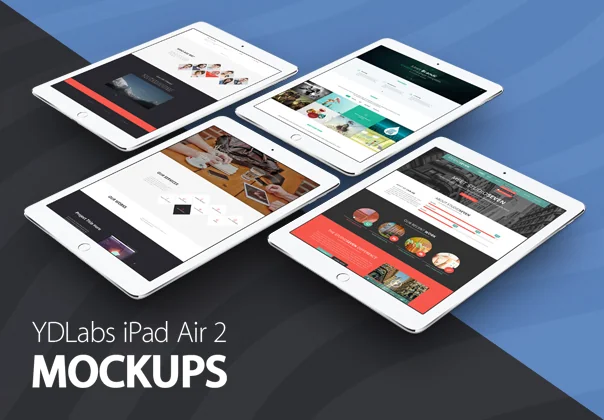 YDLabs iPad Air 2 Mockups