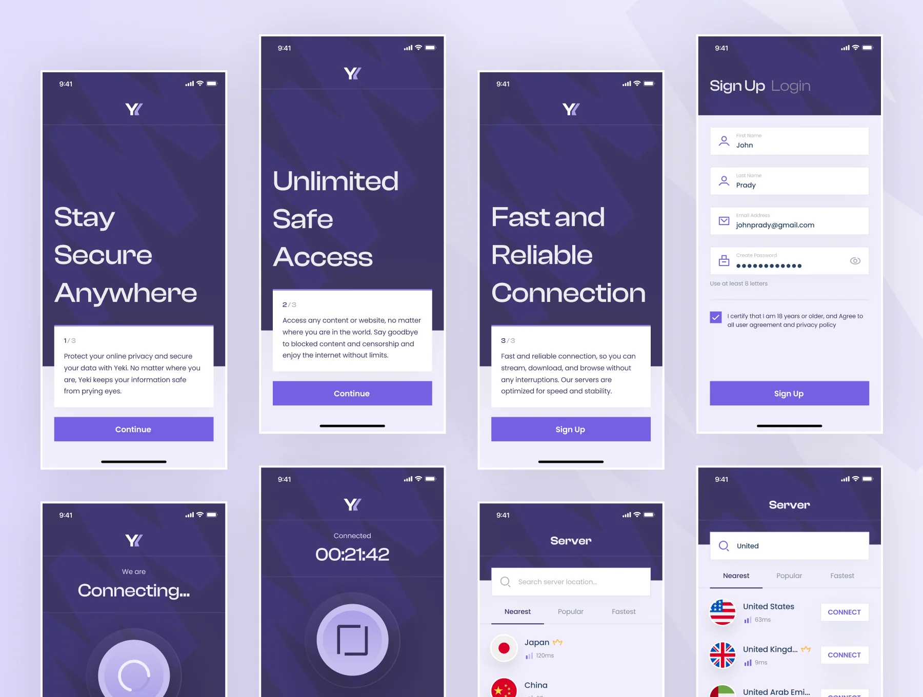 Yeki - VPN App UI Kit 5