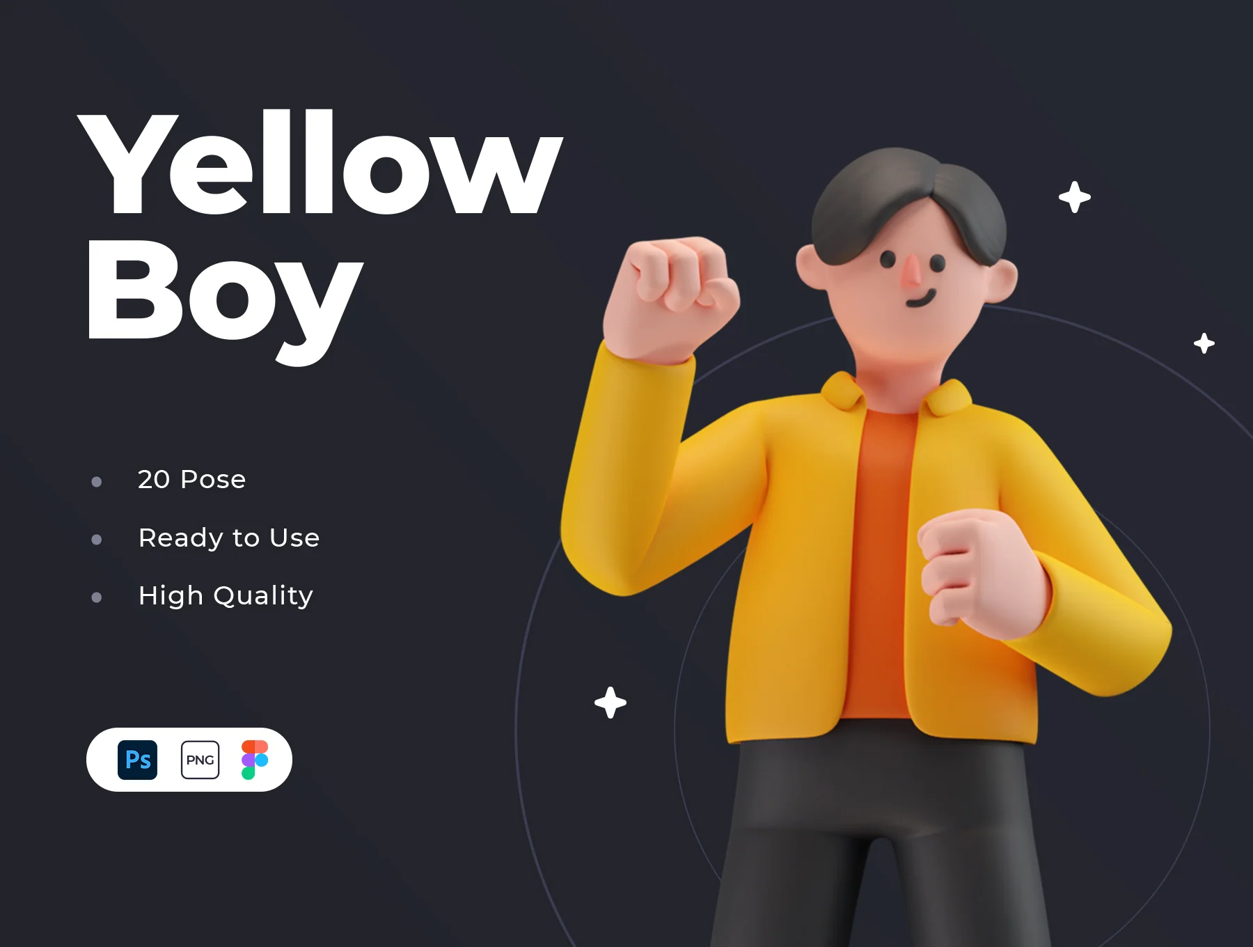 Yellow Boy 3D Character