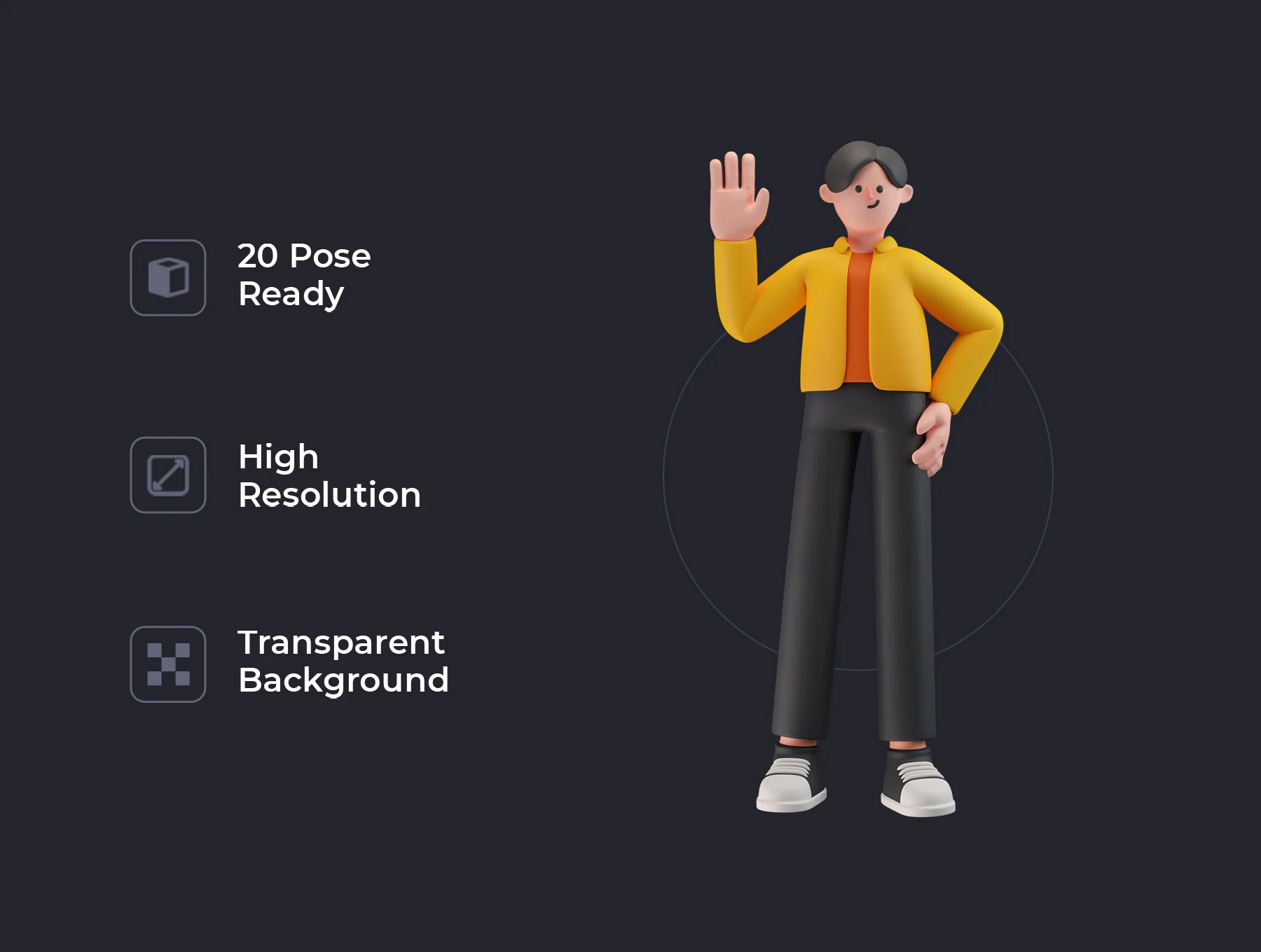 Yellow Boy 3D Character 2