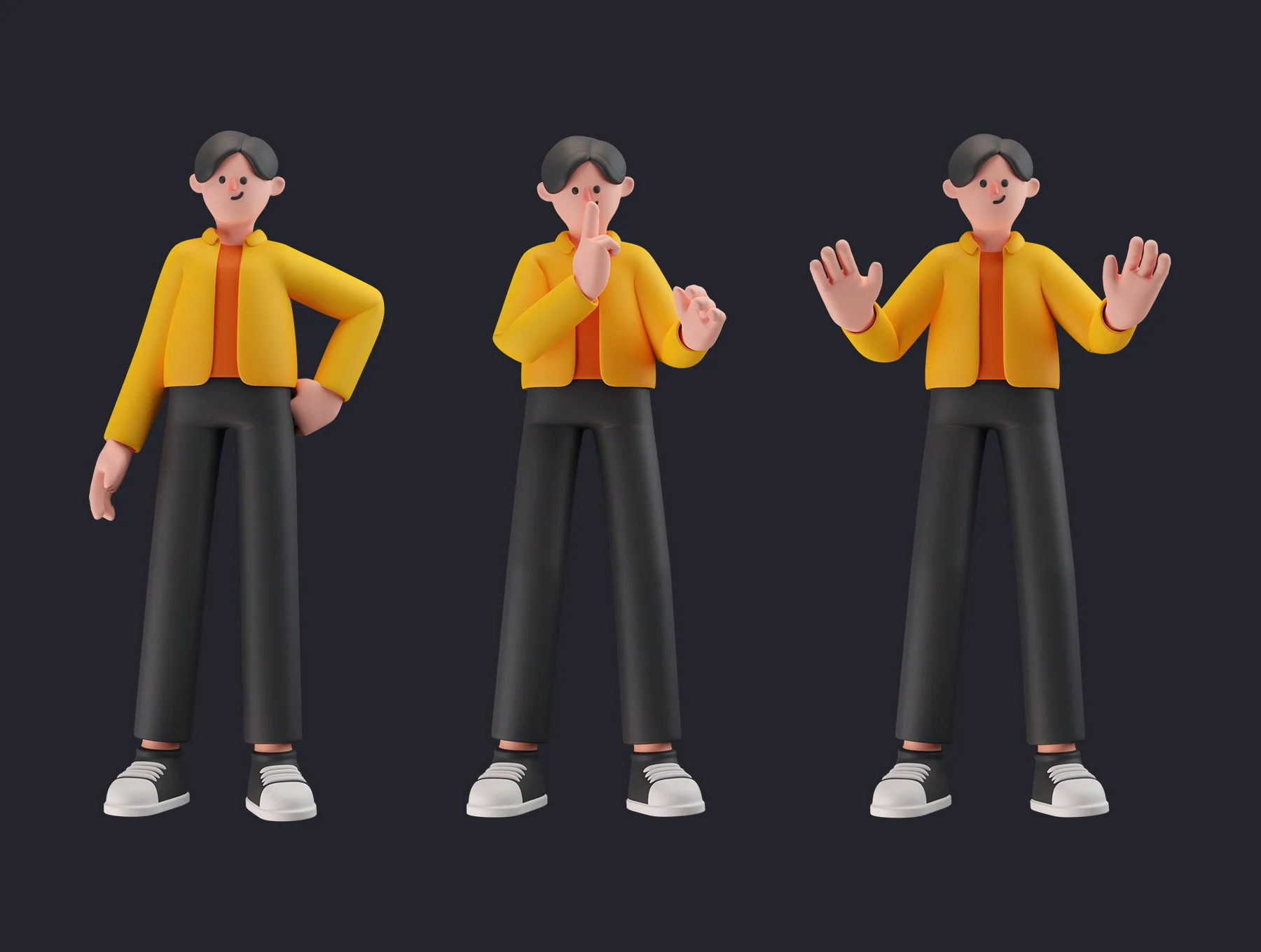 Yellow Boy 3D Character 3