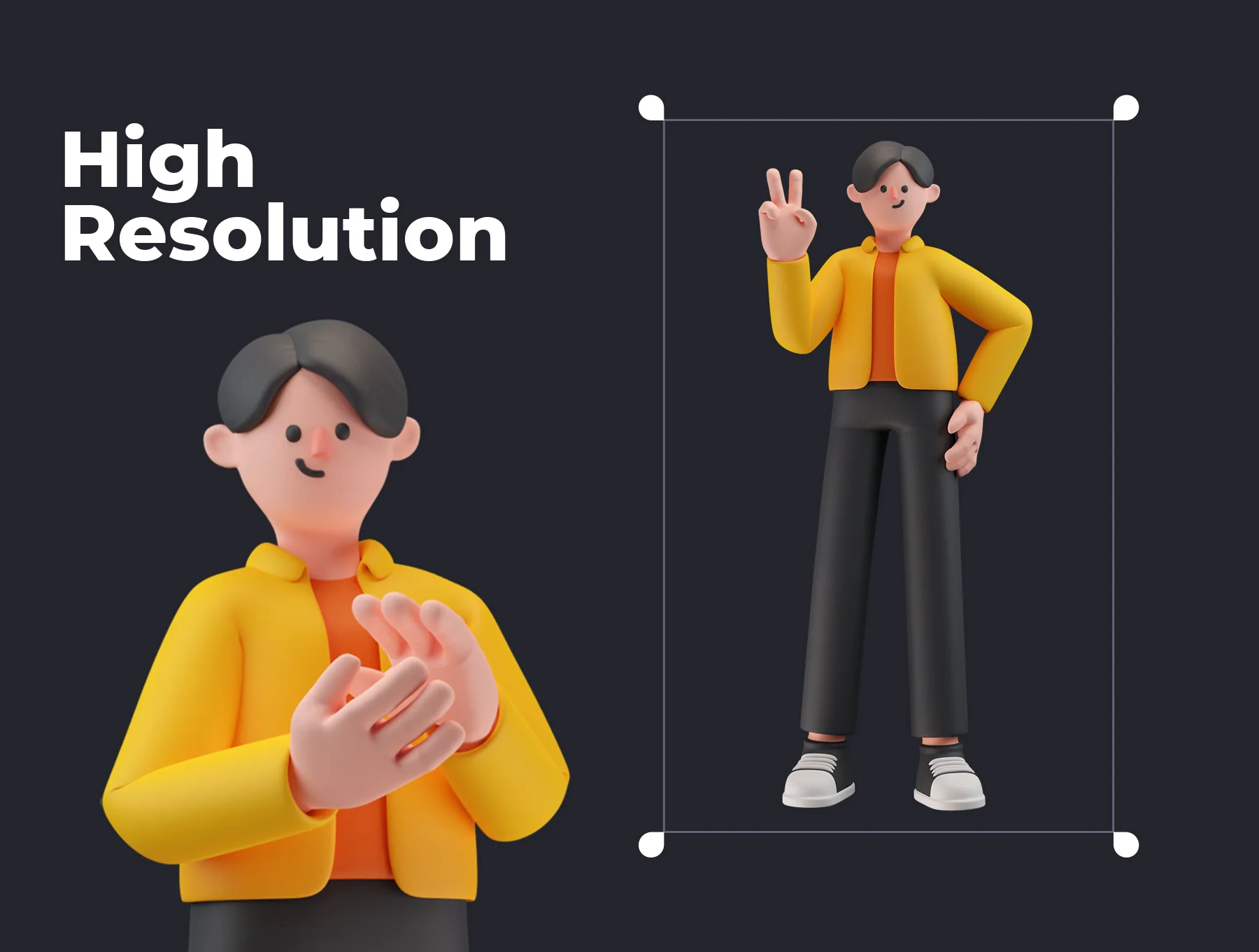 Yellow Boy 3D Character 4