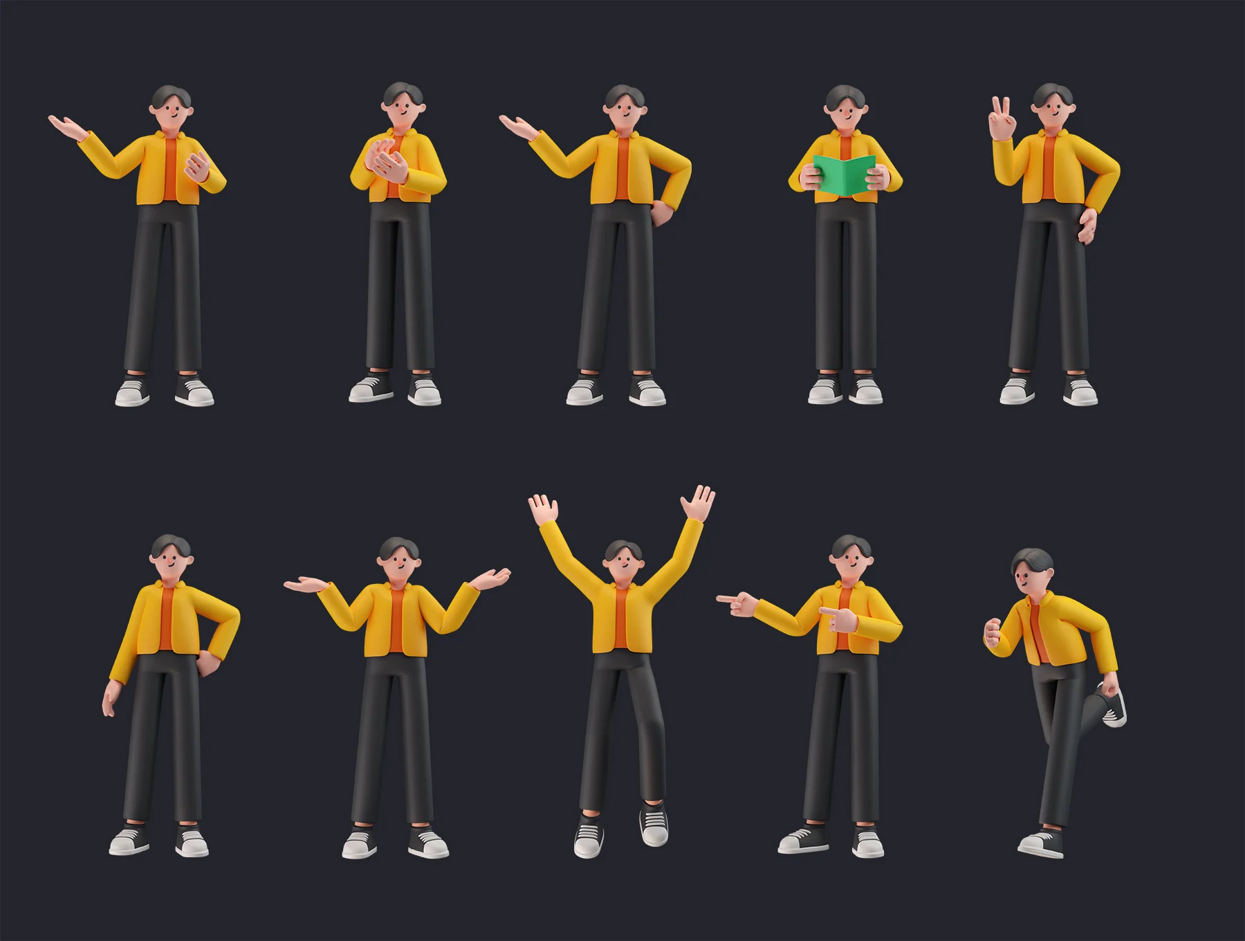 Yellow Boy 3D Character 5