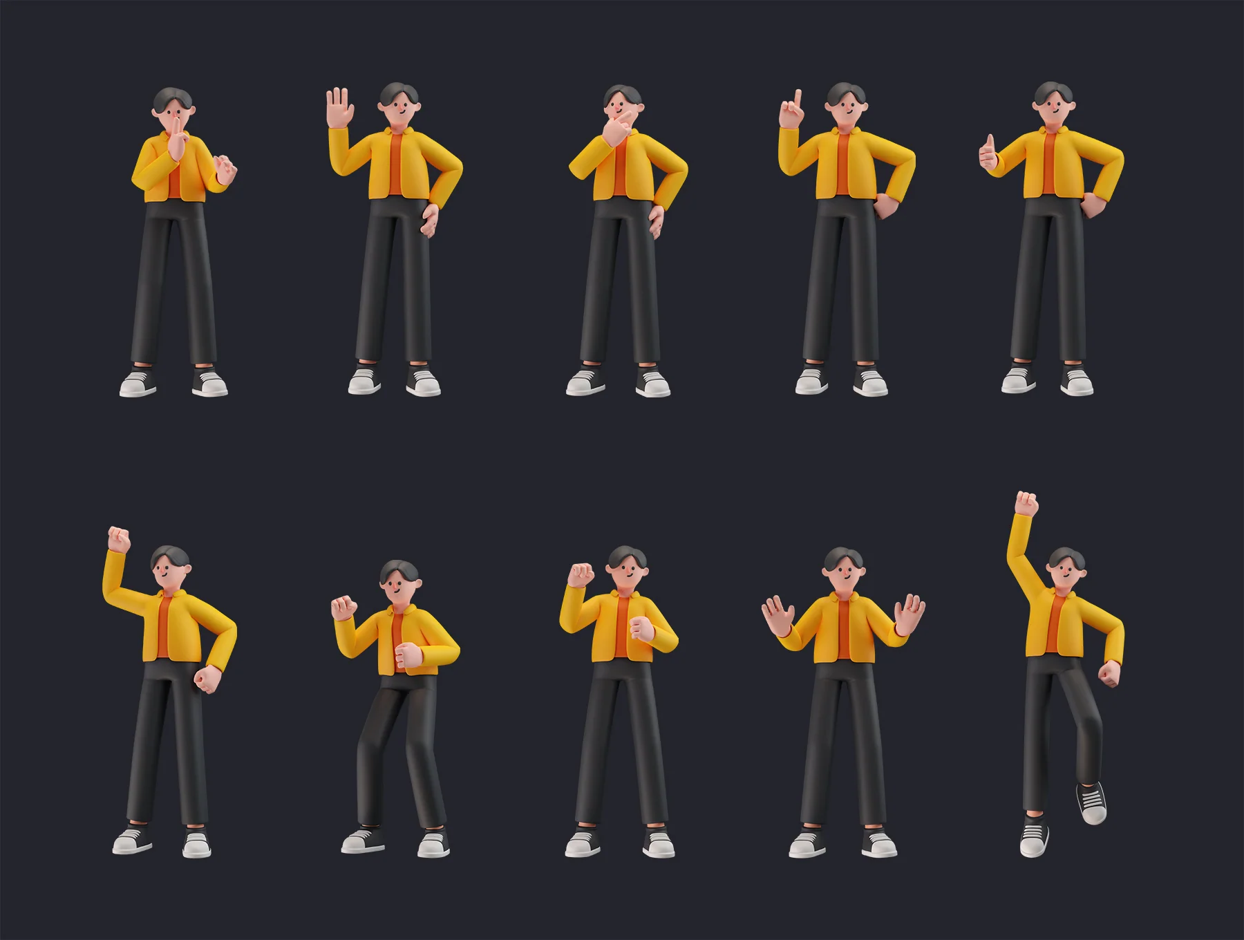 Yellow Boy 3D Character 6