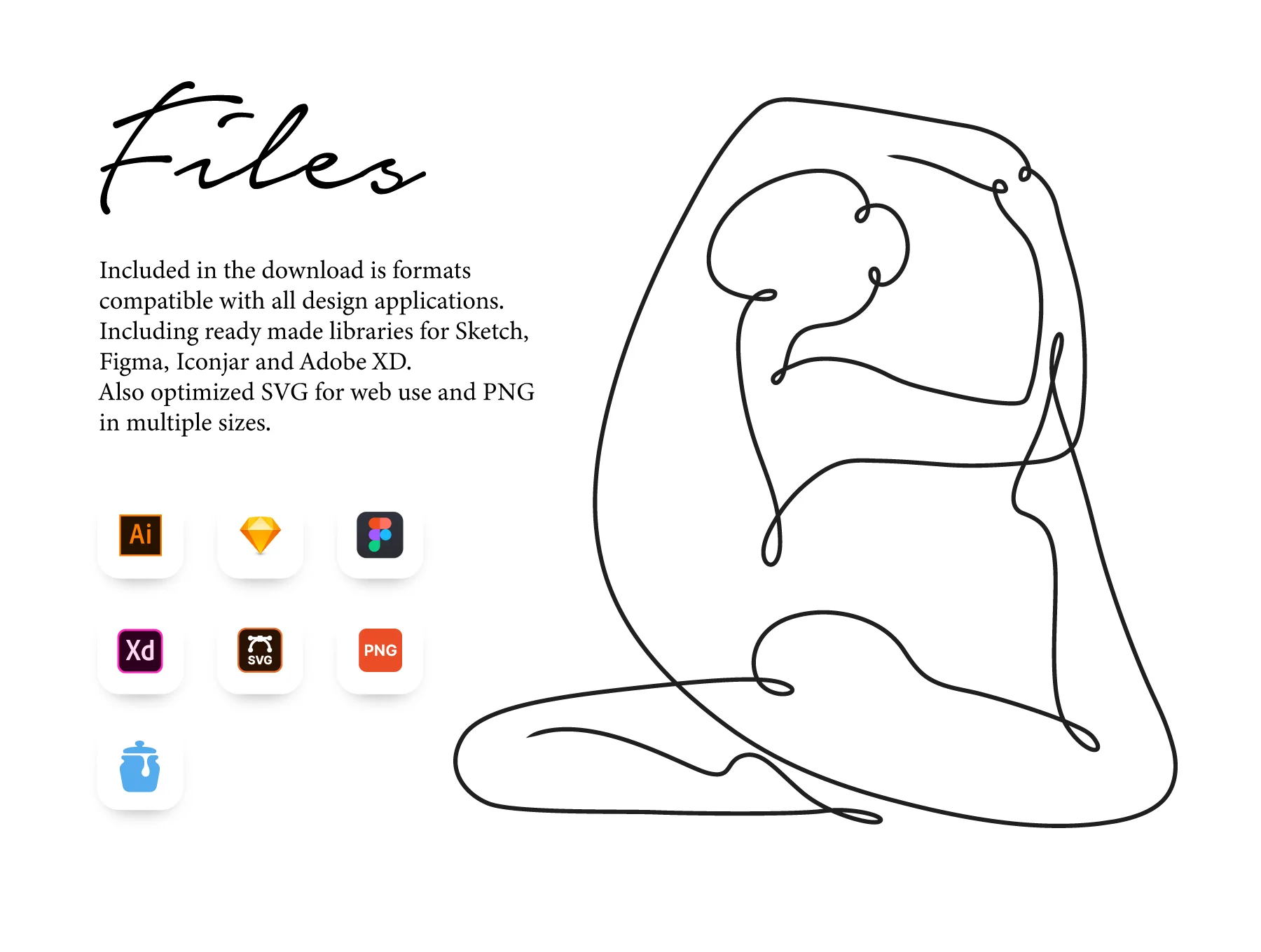 Yoga Continuous Line Illustrations 4
