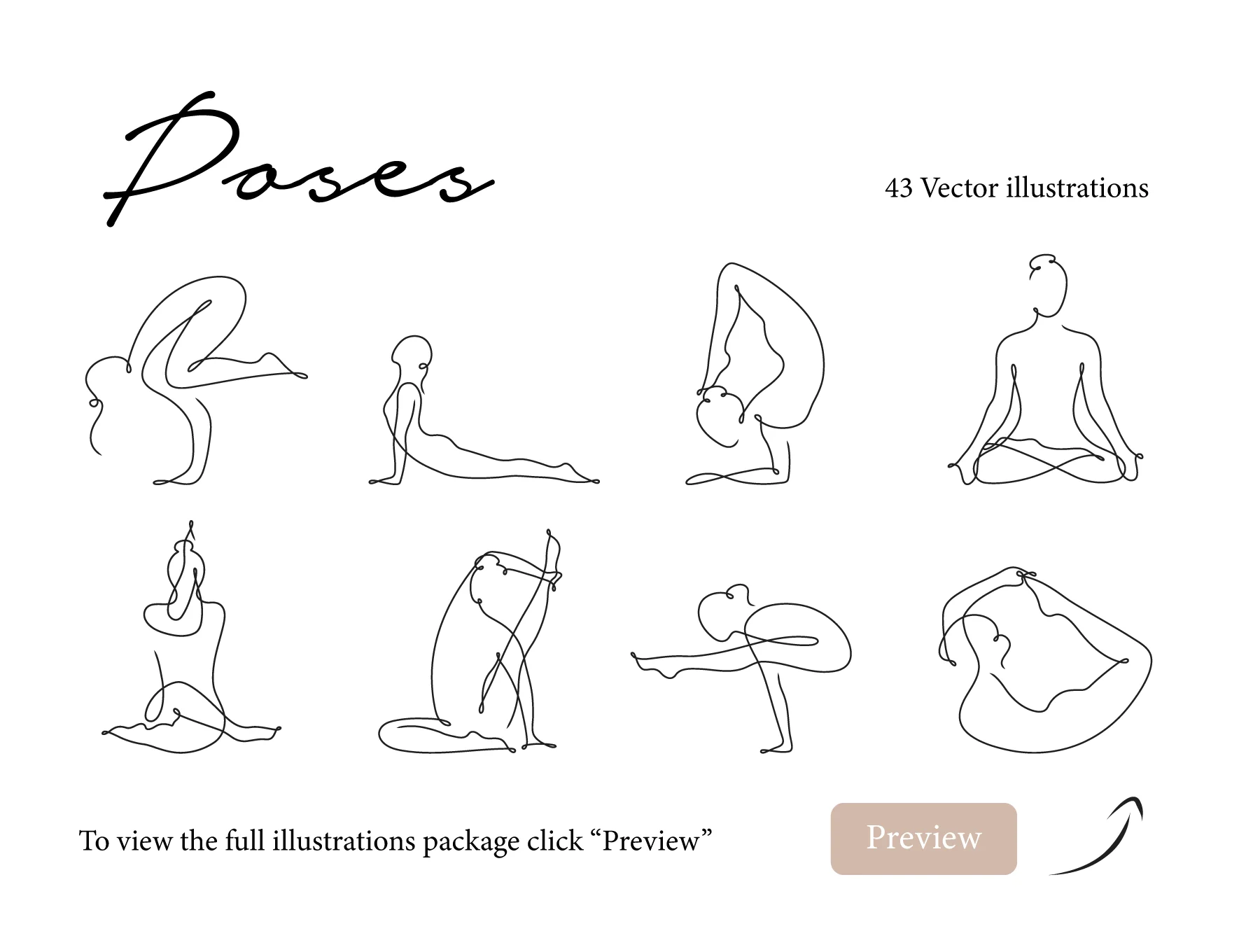 Yoga Continuous Line Illustrations 5