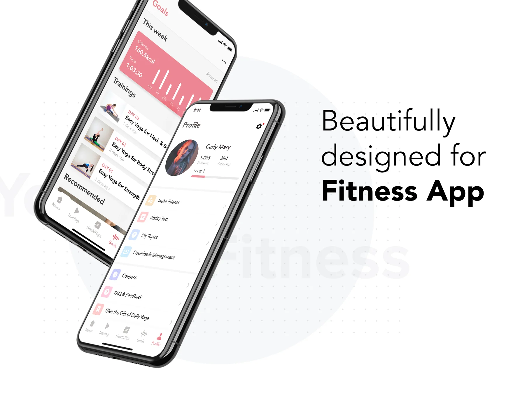 Yoga Fitness Mobile App UI Kit 3