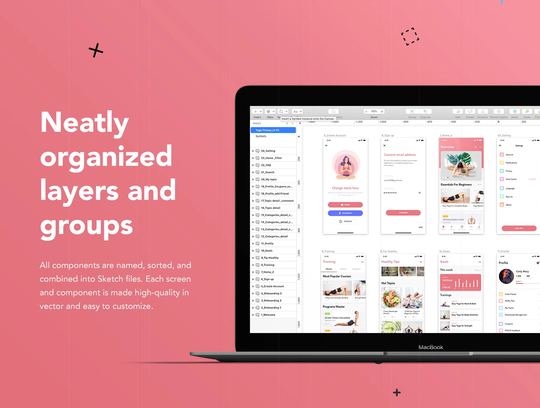 Yoga Fitness Mobile App UI Kit 4