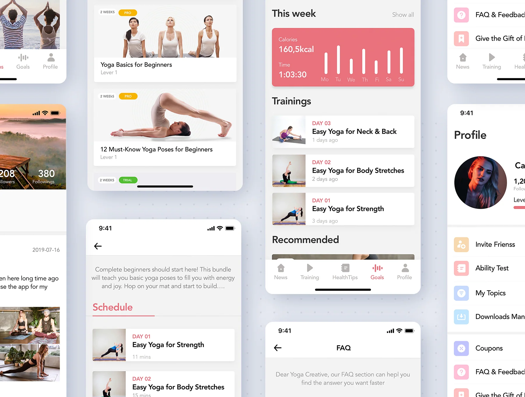 Yoga Fitness Mobile App UI Kit 7