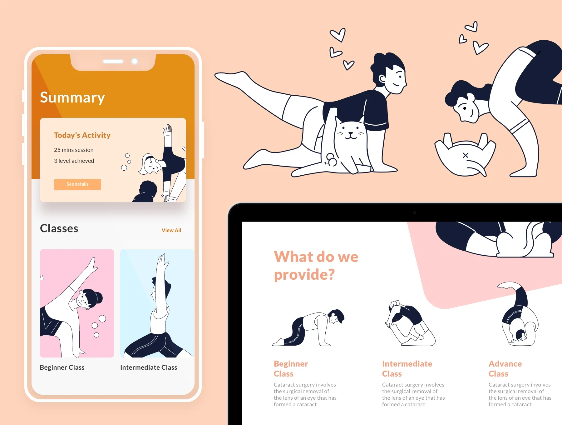 Yoga Pose Illustration Kit 4