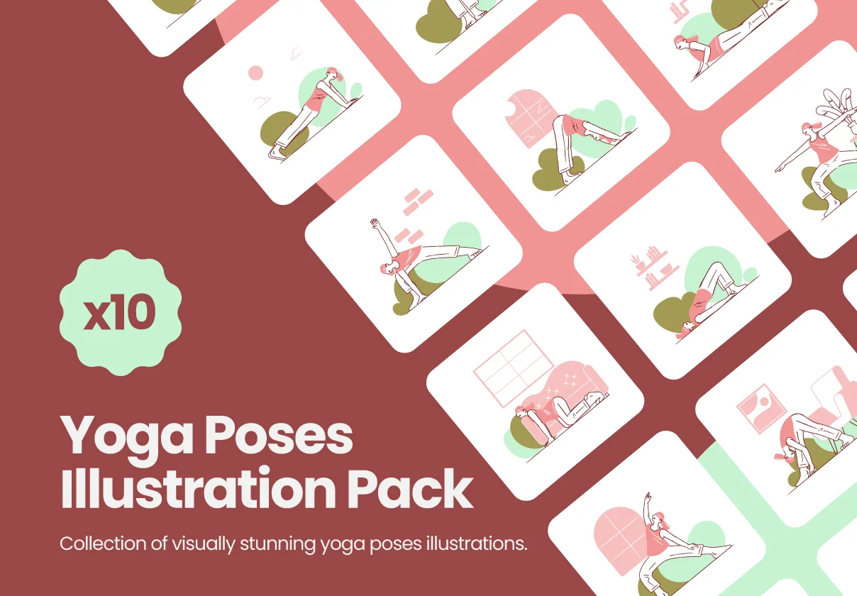 Yoga Poses Illustration Pack