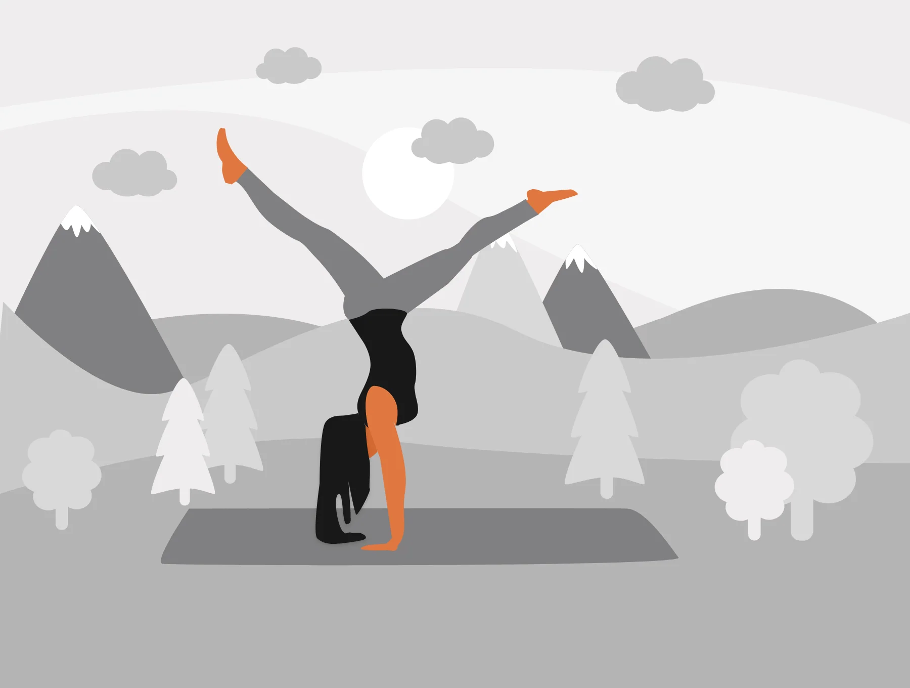 Yoga & Workout Vector Illustrations - 2 Color Styles 9