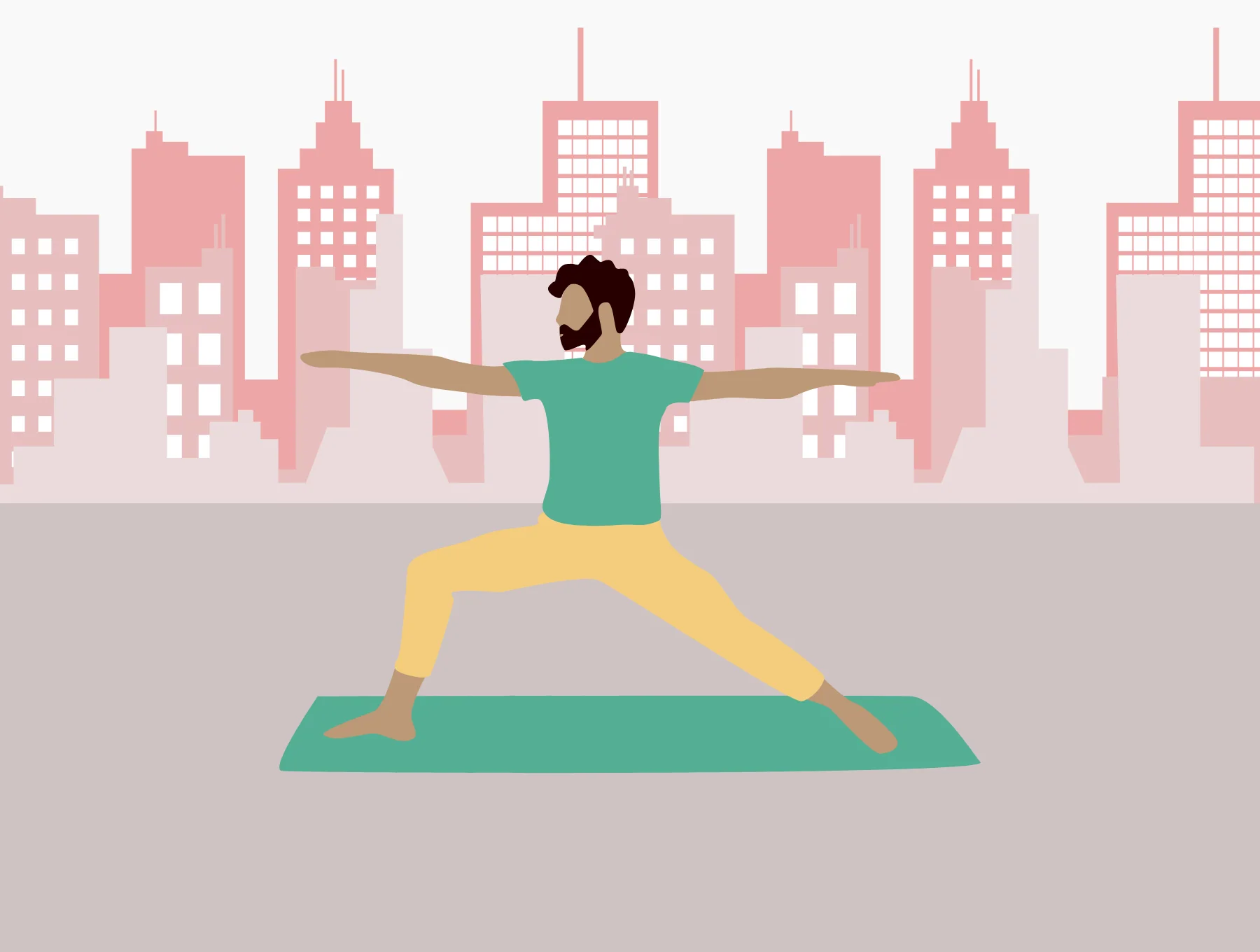 Yoga & Workout Vector Illustrations - 2 Color Styles 10