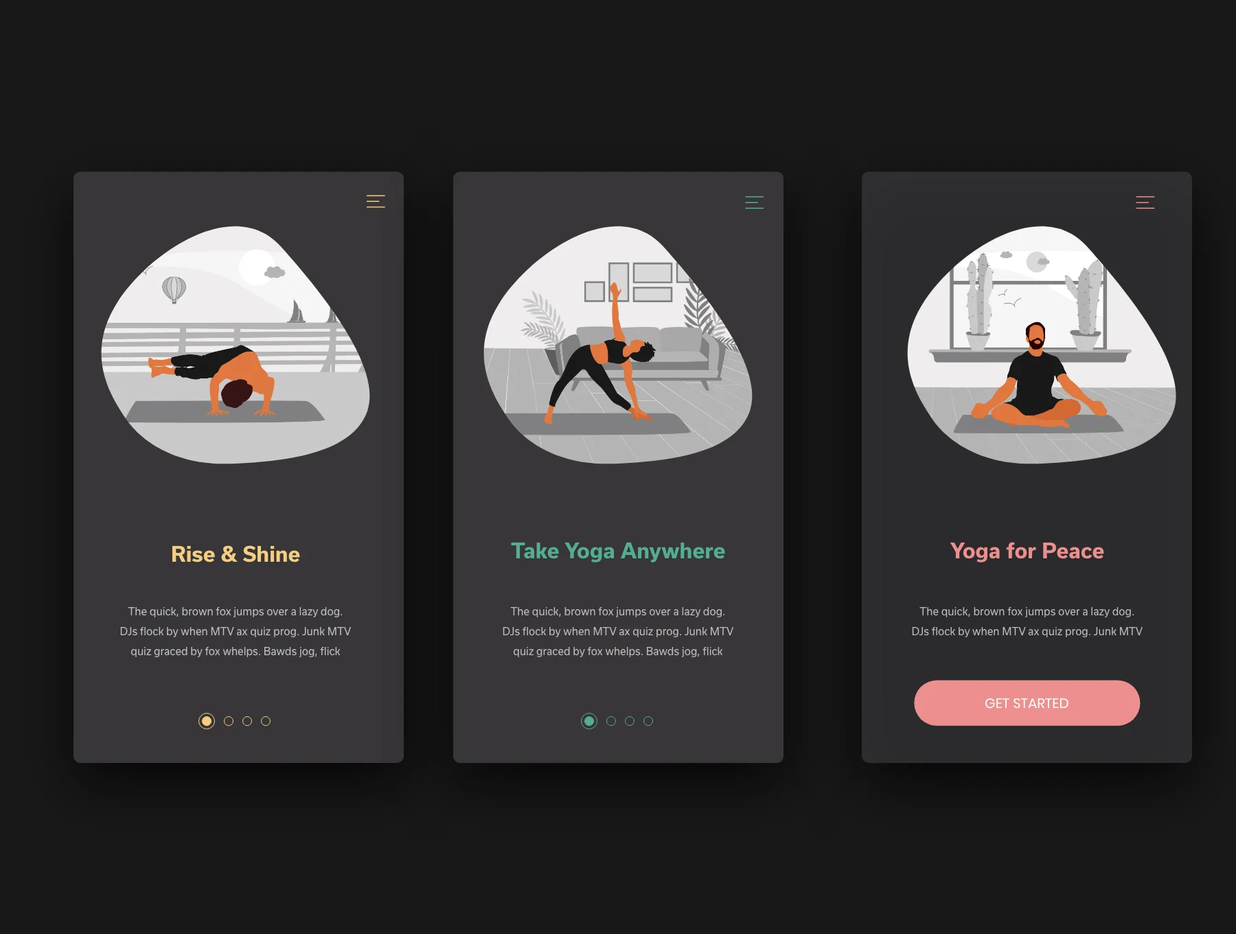 Yoga & Workout Vector Illustrations - 2 Color Styles 3