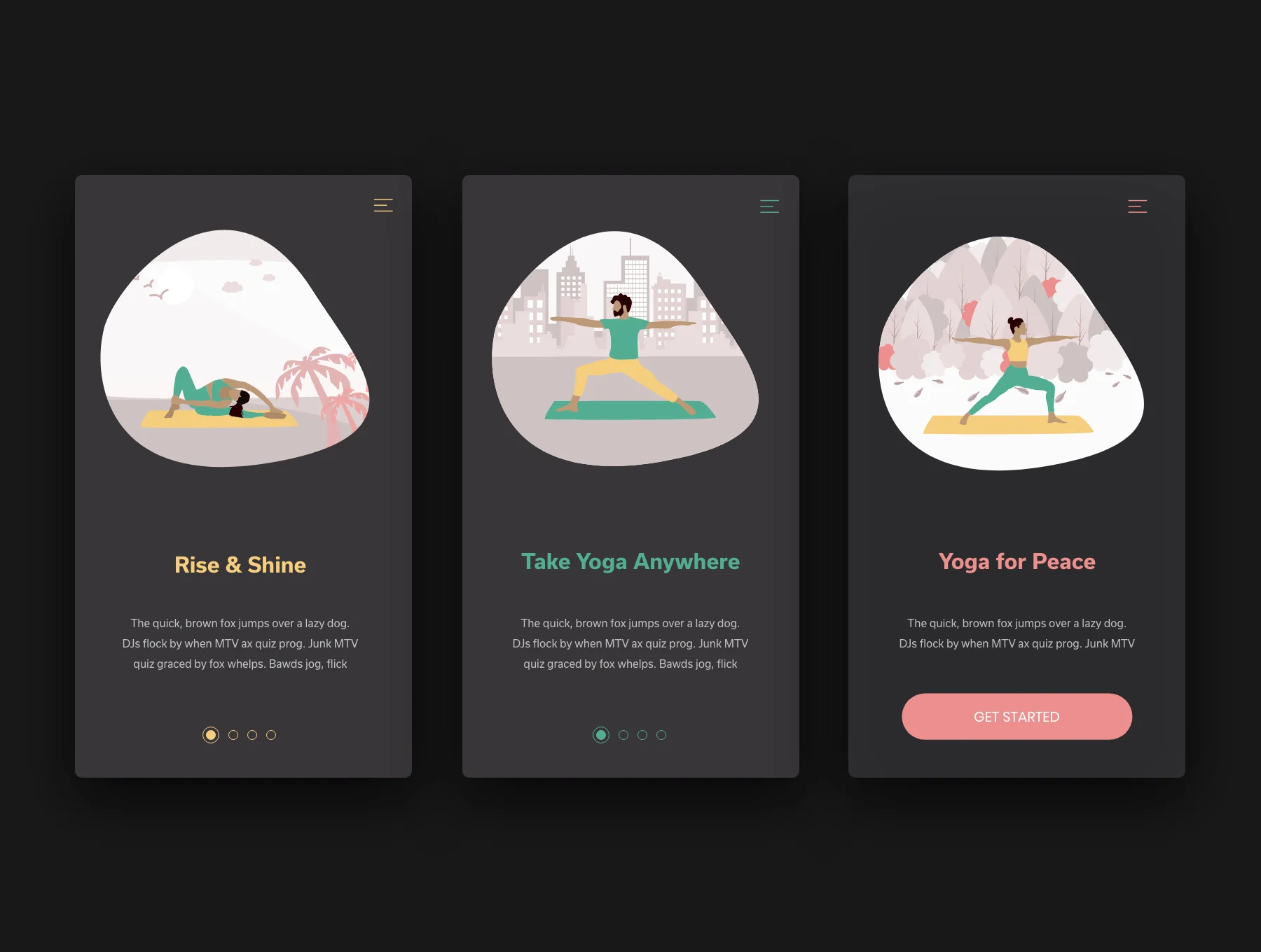 Yoga & Workout Vector Illustrations - 2 Color Styles 4