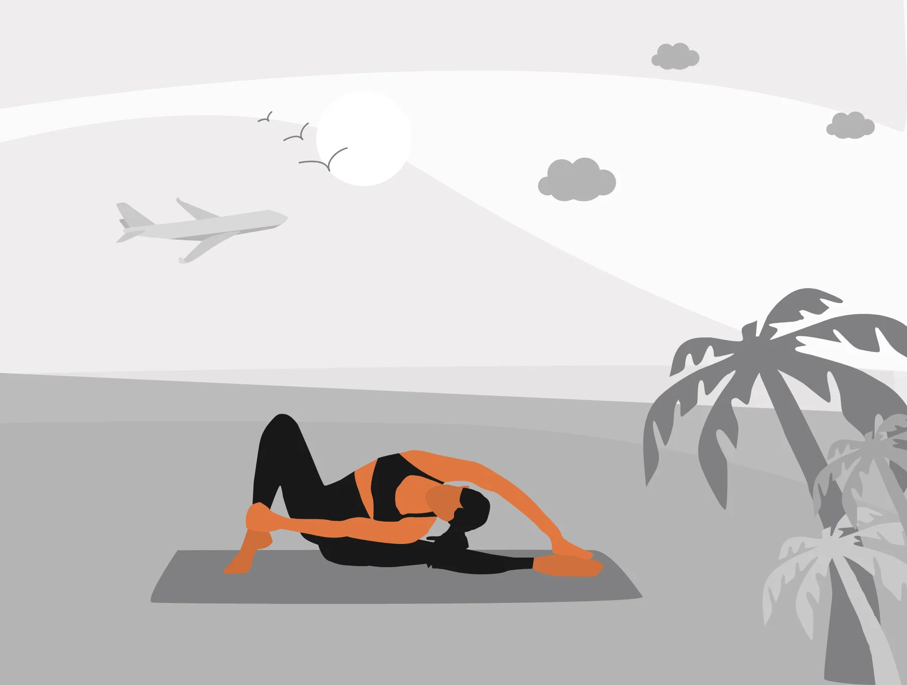 Yoga & Workout Vector Illustrations - 2 Color Styles 7