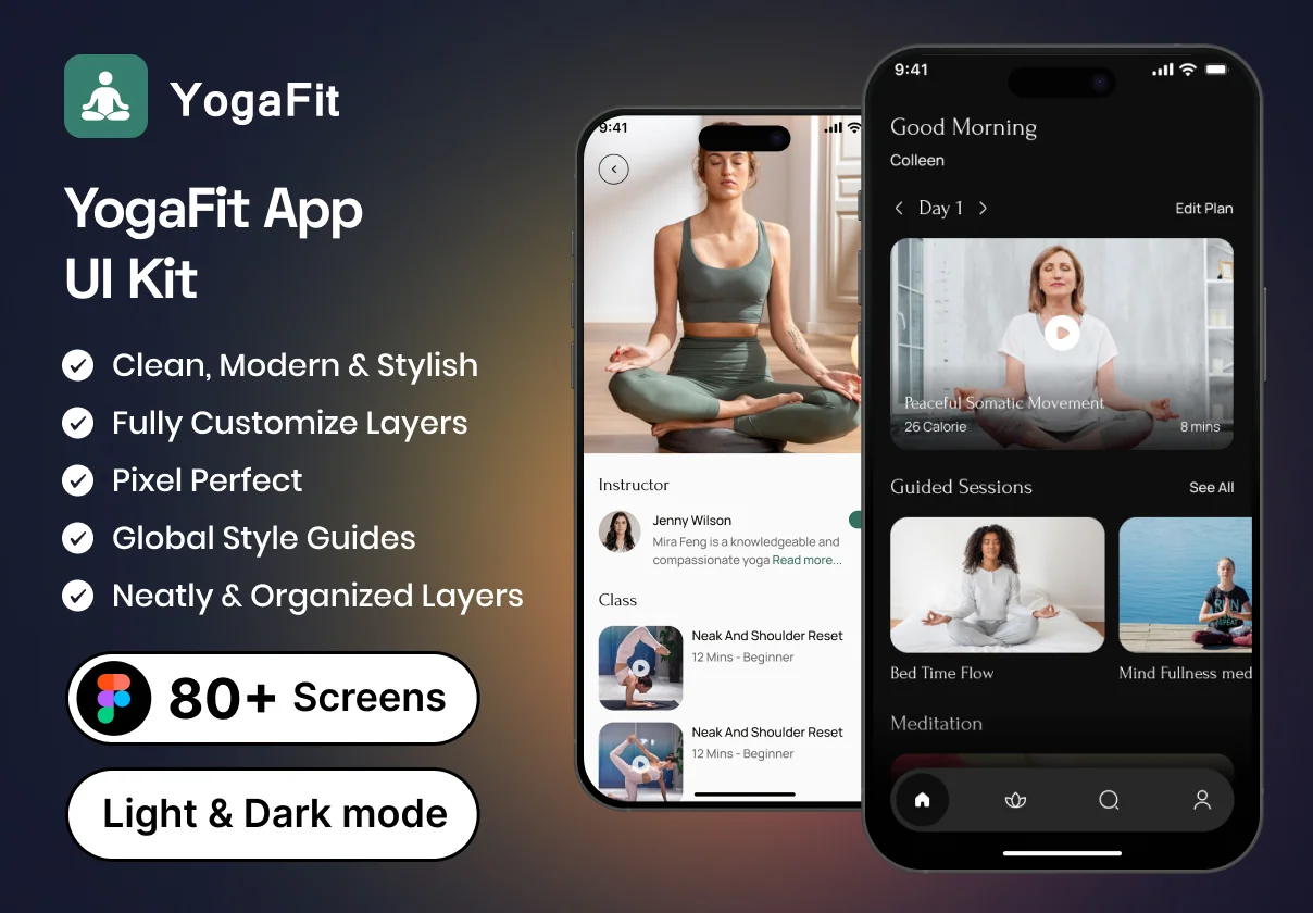 YogaFit App UI Kit