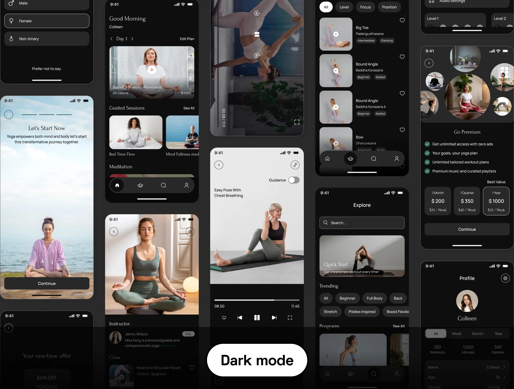 YogaFit App UI Kit 3