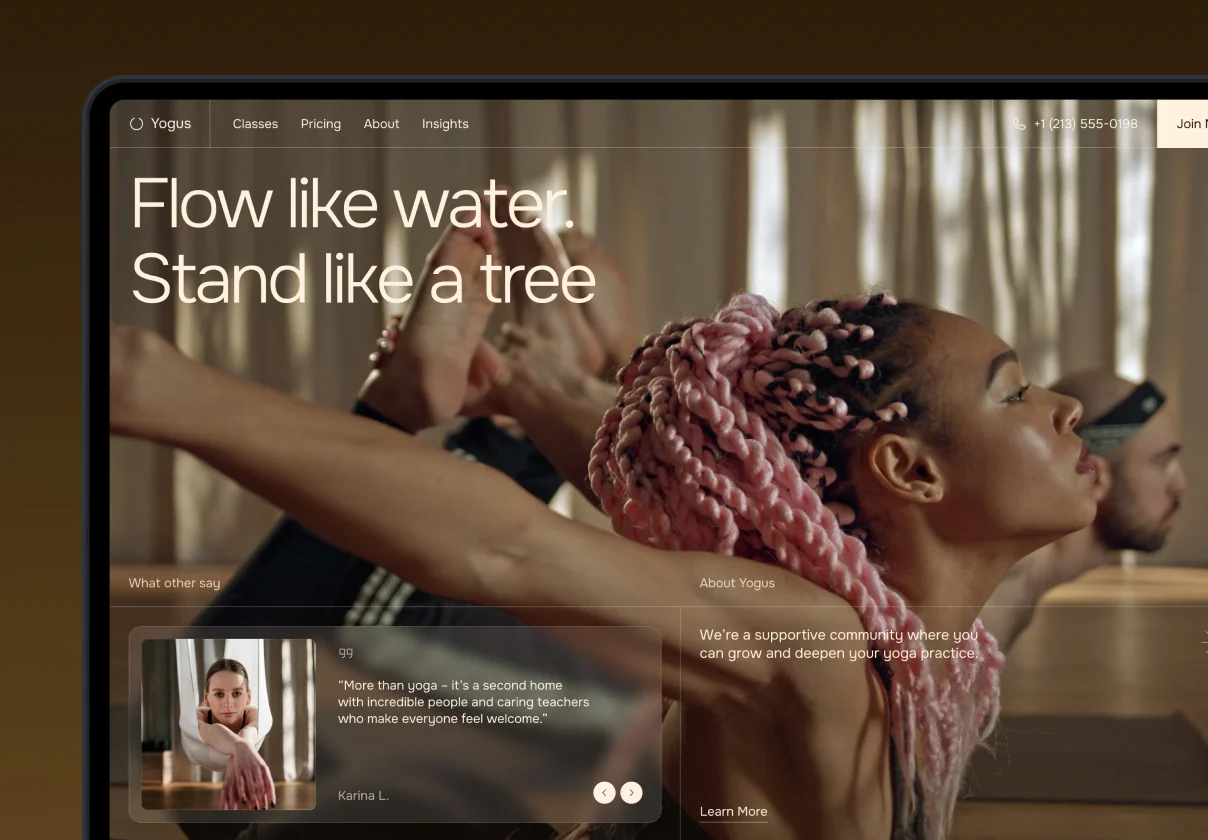 Yogus – Yoga Studio Website
