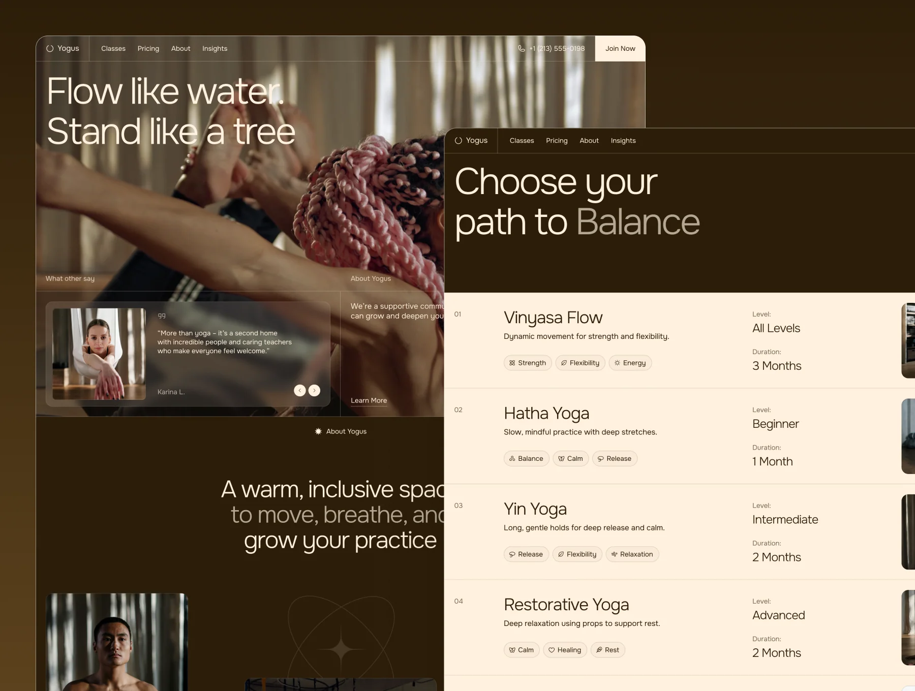 Yogus – Yoga Studio Website 2