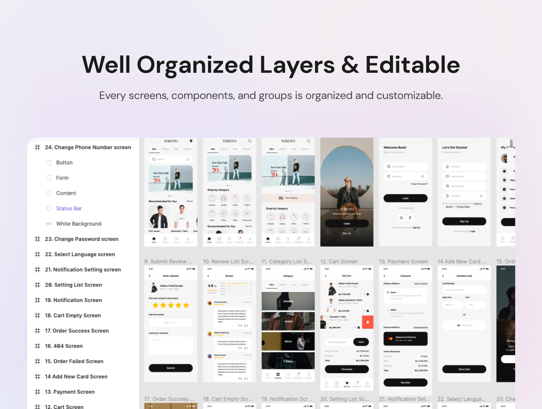 Yokoto - Fashion Clothing UI Kit 4