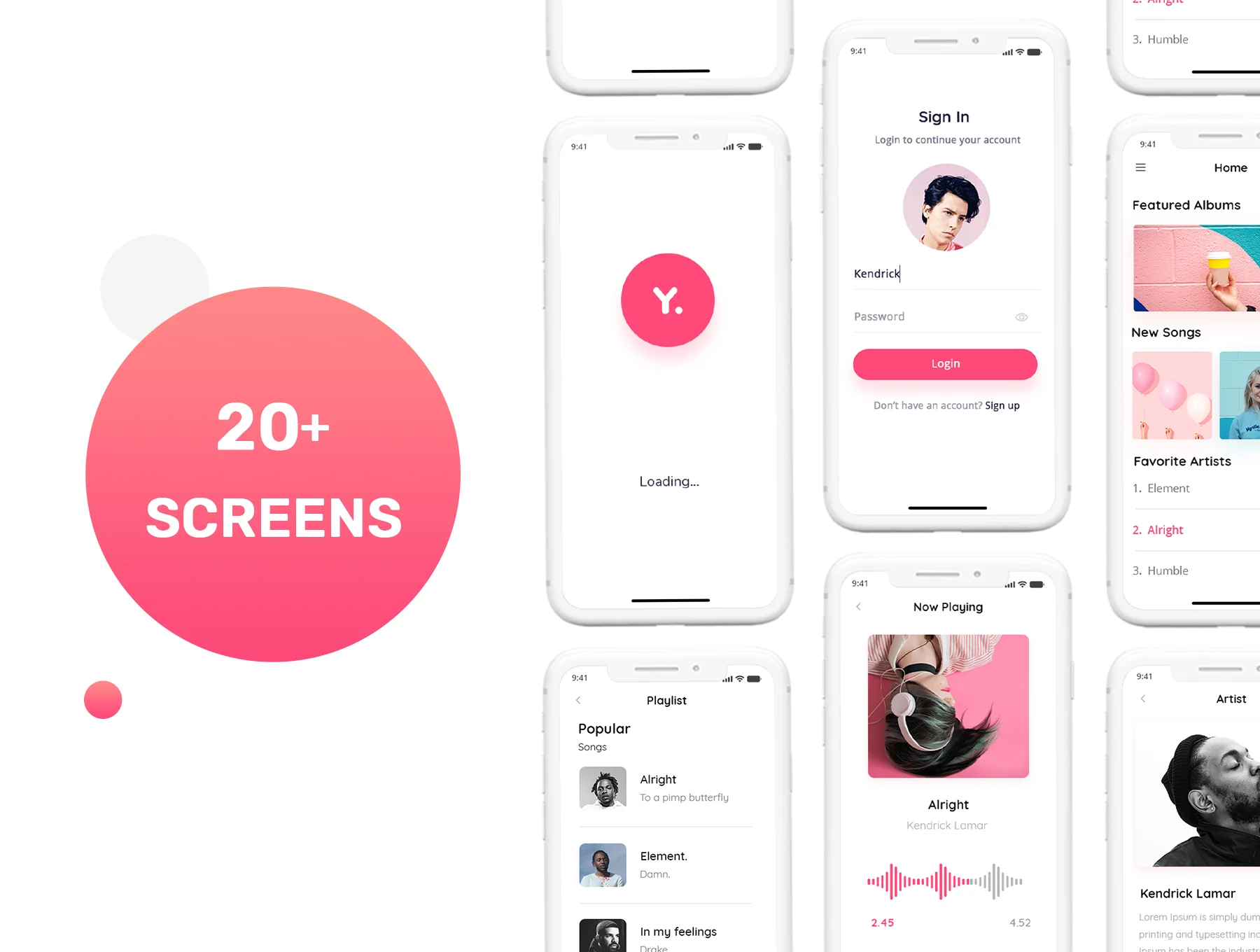 Yolo Multimedia Mobile App UI Kit 2