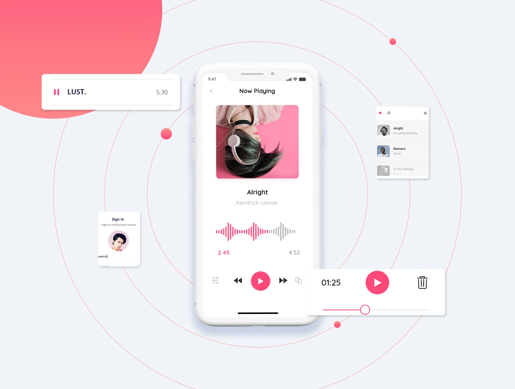 Yolo Multimedia Mobile App UI Kit 4
