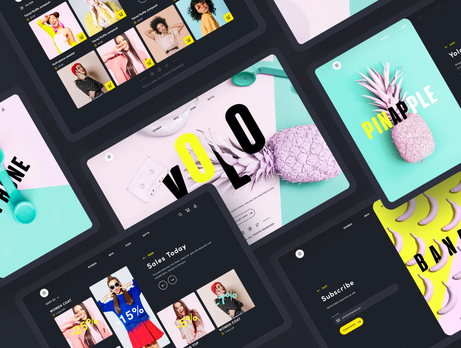 YOLO SHOP responsive template (80screens) 12