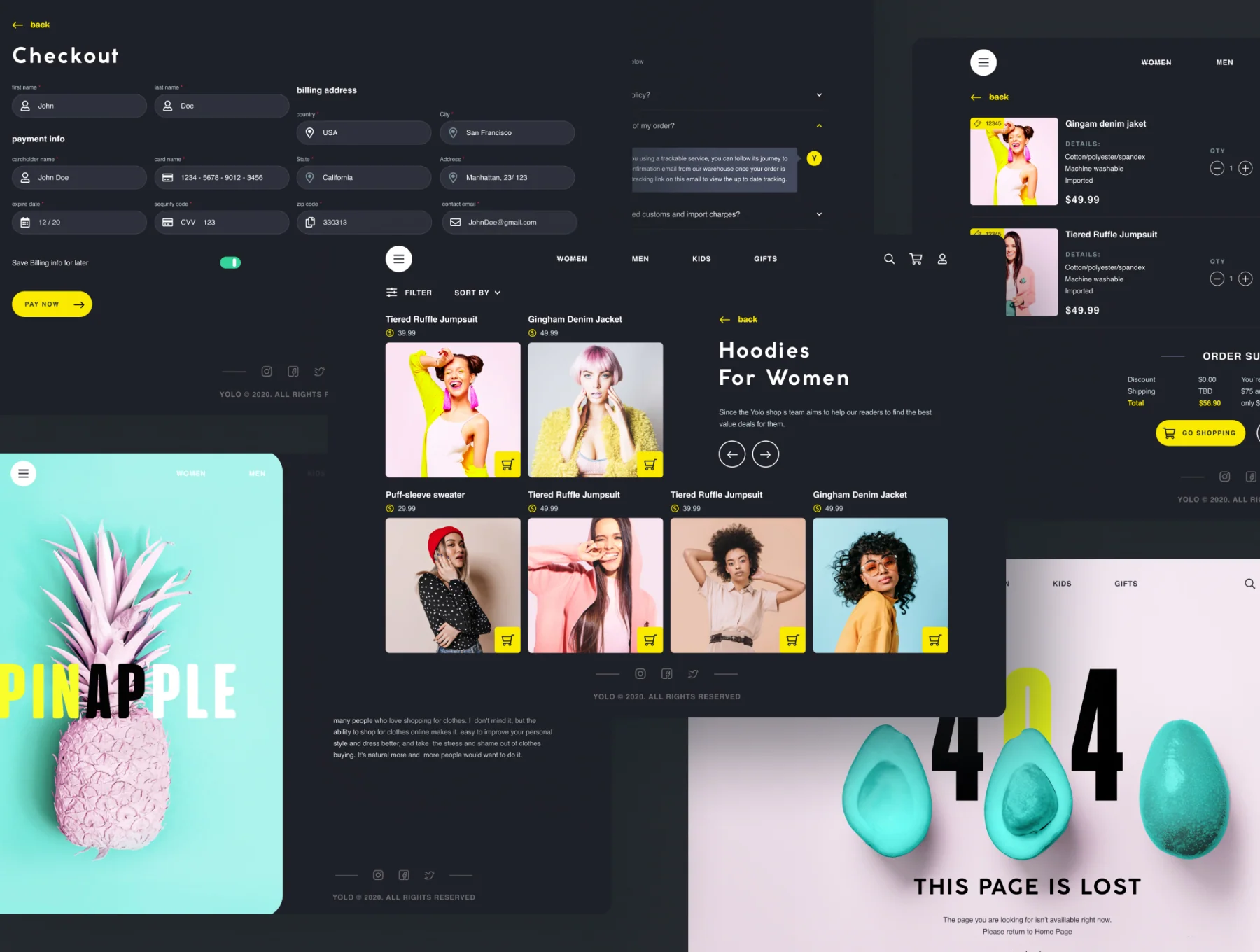 YOLO SHOP responsive template (80screens) 13