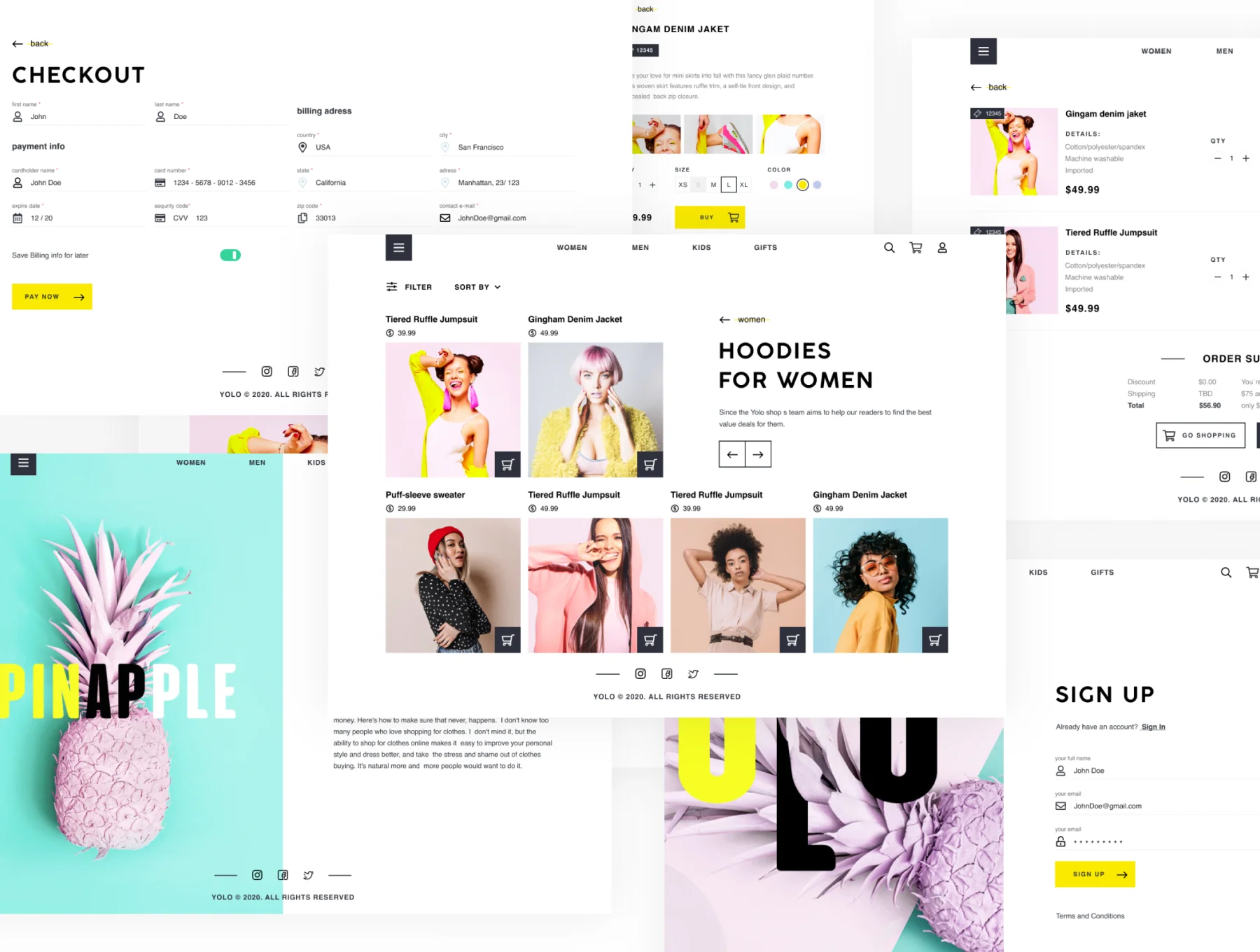 YOLO SHOP responsive template (80screens) 3