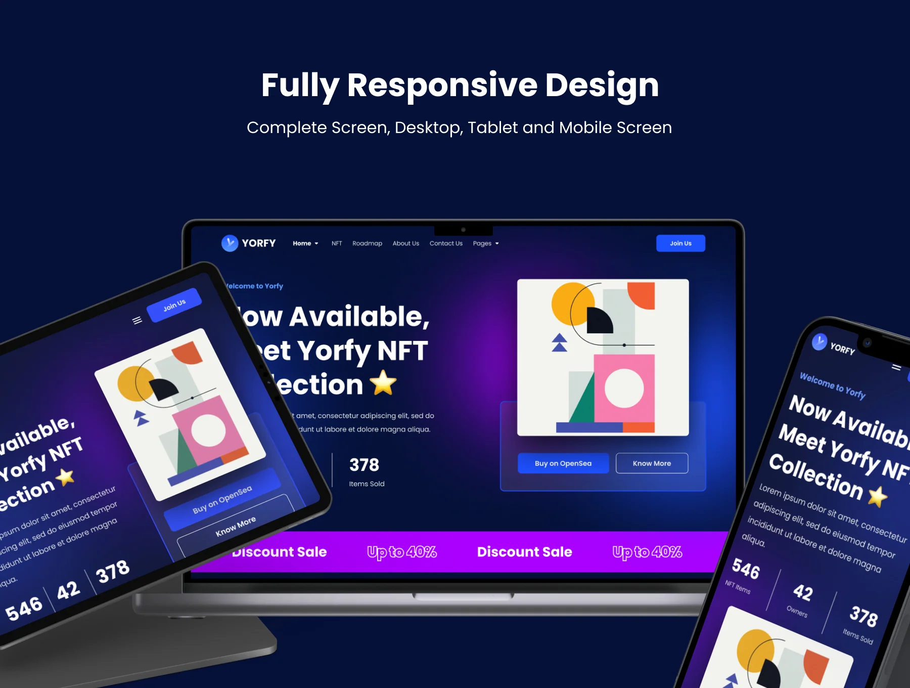 Yorfy NFT Portfolio Website UI Kit 2