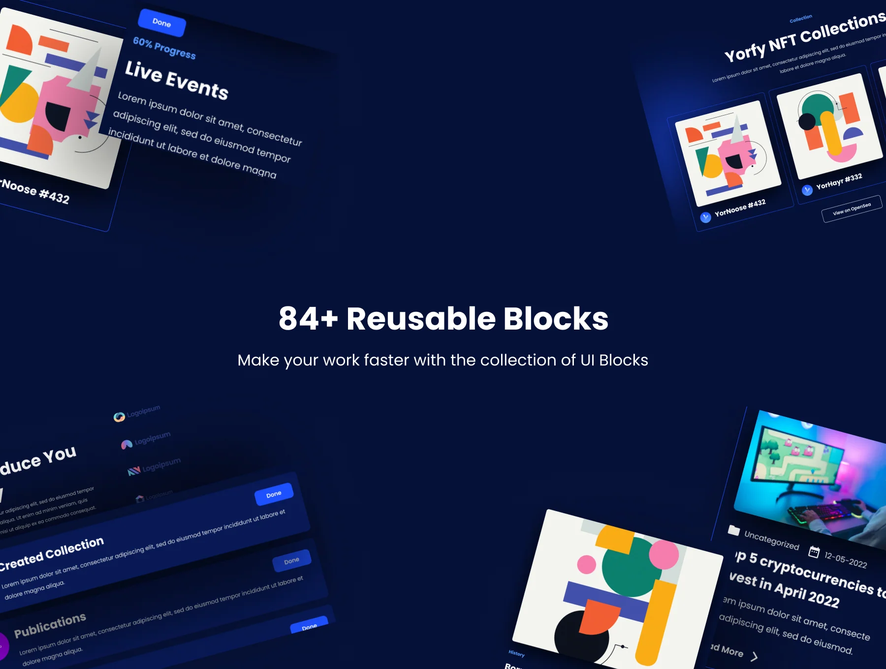 Yorfy NFT Portfolio Website UI Kit 3