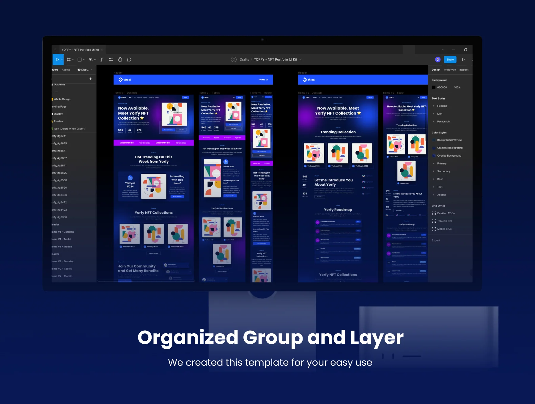 Yorfy NFT Portfolio Website UI Kit 4
