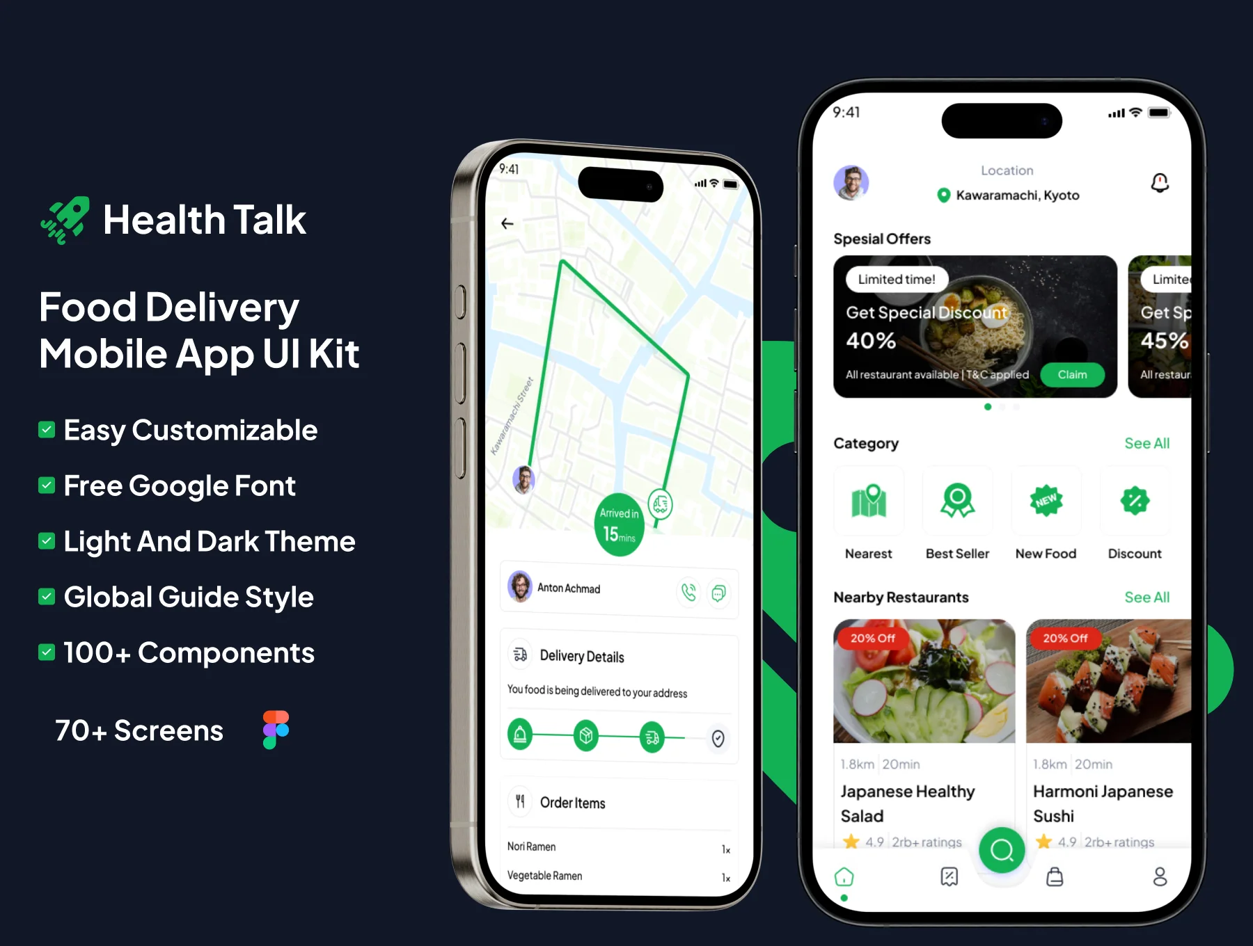 Yum Yum Jet - Food Delivery Mobile App UI Kit