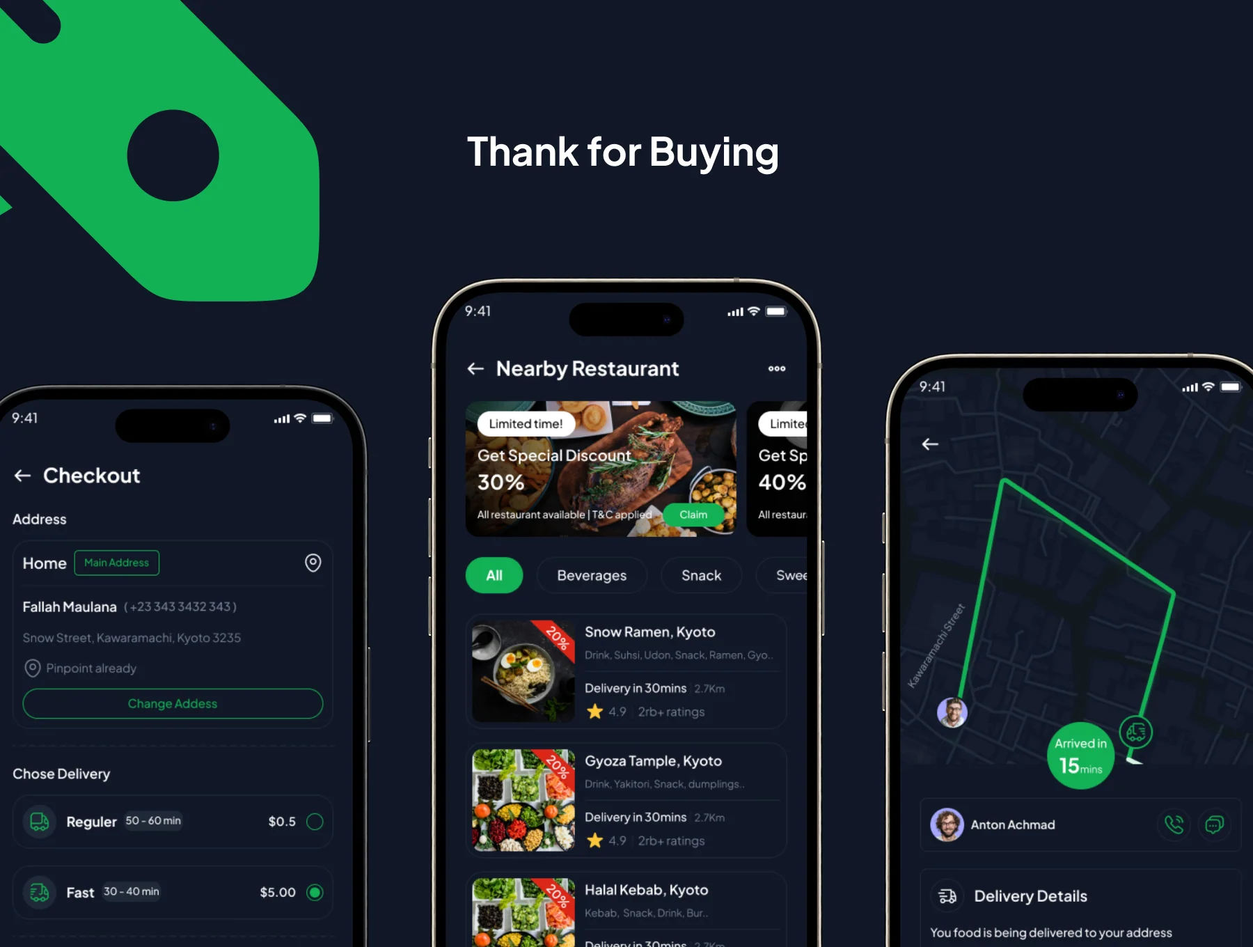 Yum Yum Jet - Food Delivery Mobile App UI Kit 8