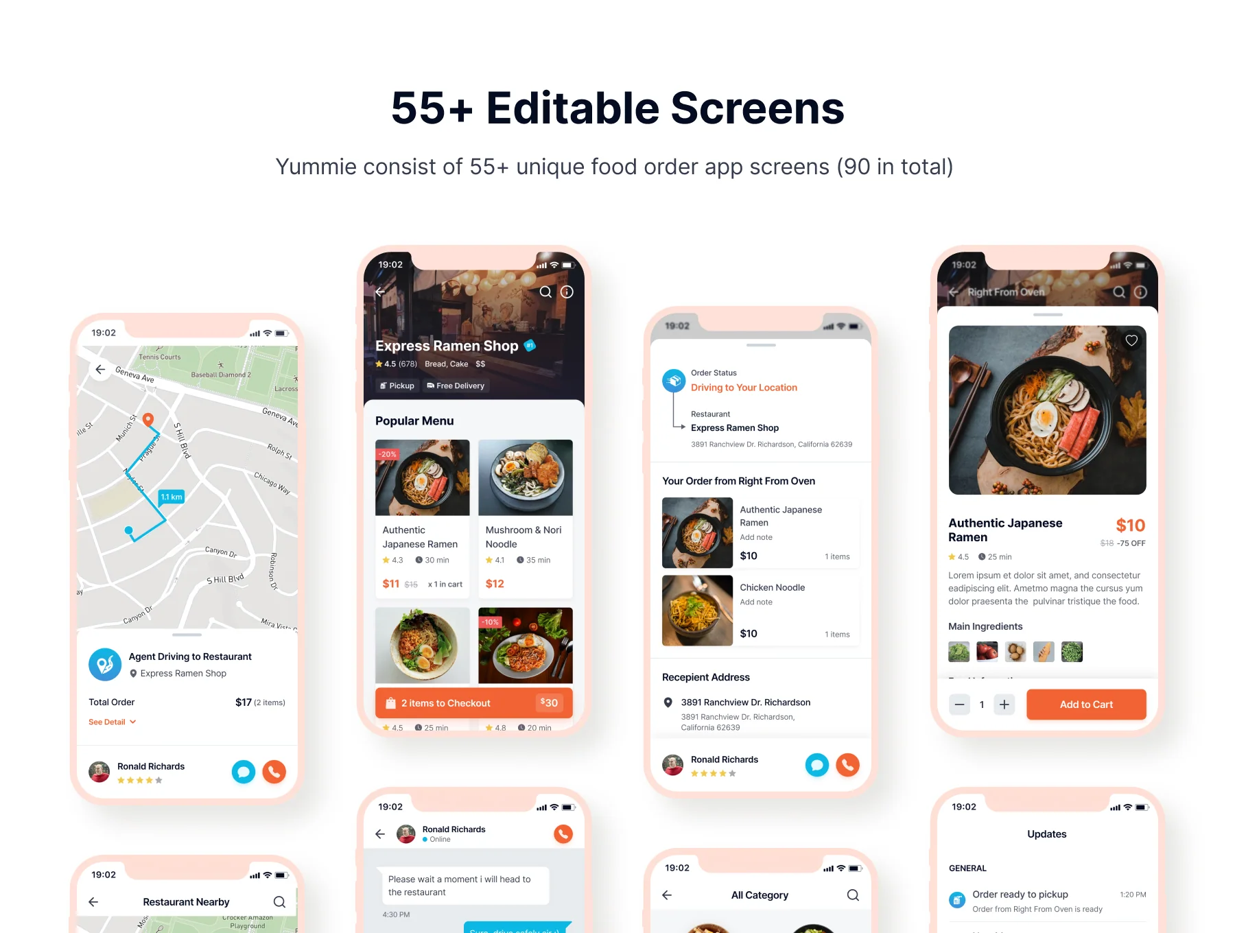 Yummie Premium Food Order App UI Kit 3