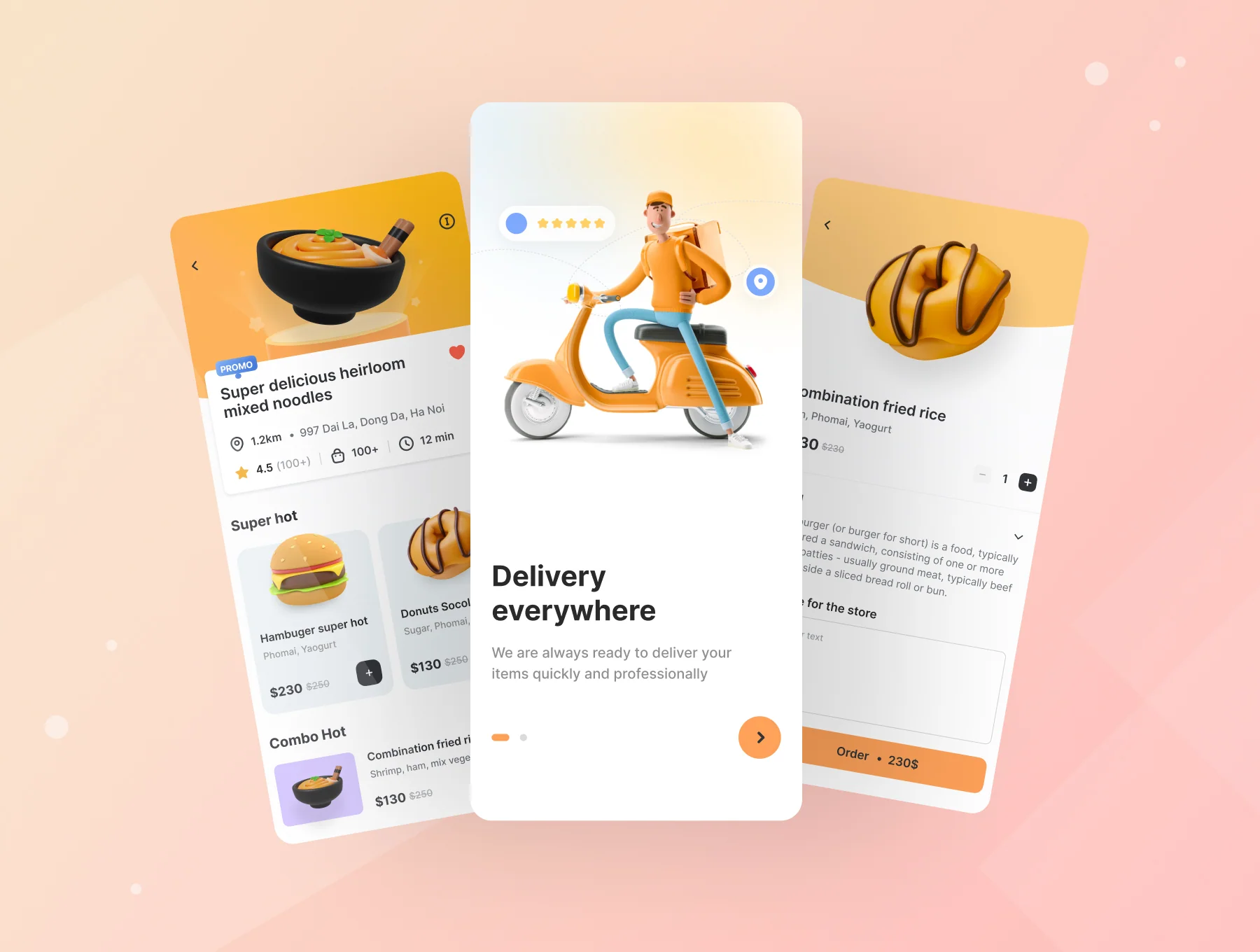 Yummy! - Delivery Food App  : iOS Ui Kit 2