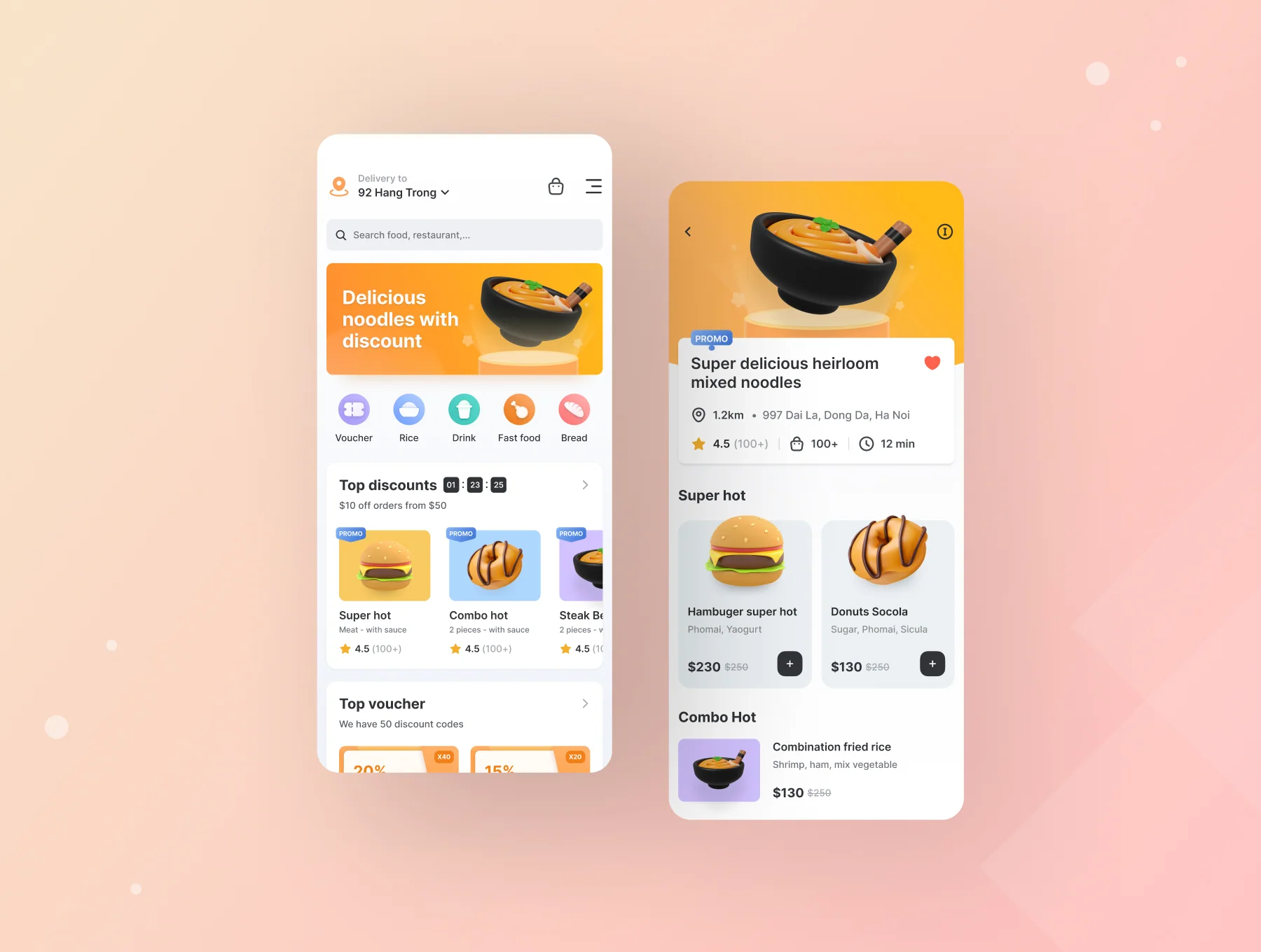 Yummy! - Delivery Food App  : iOS Ui Kit 3