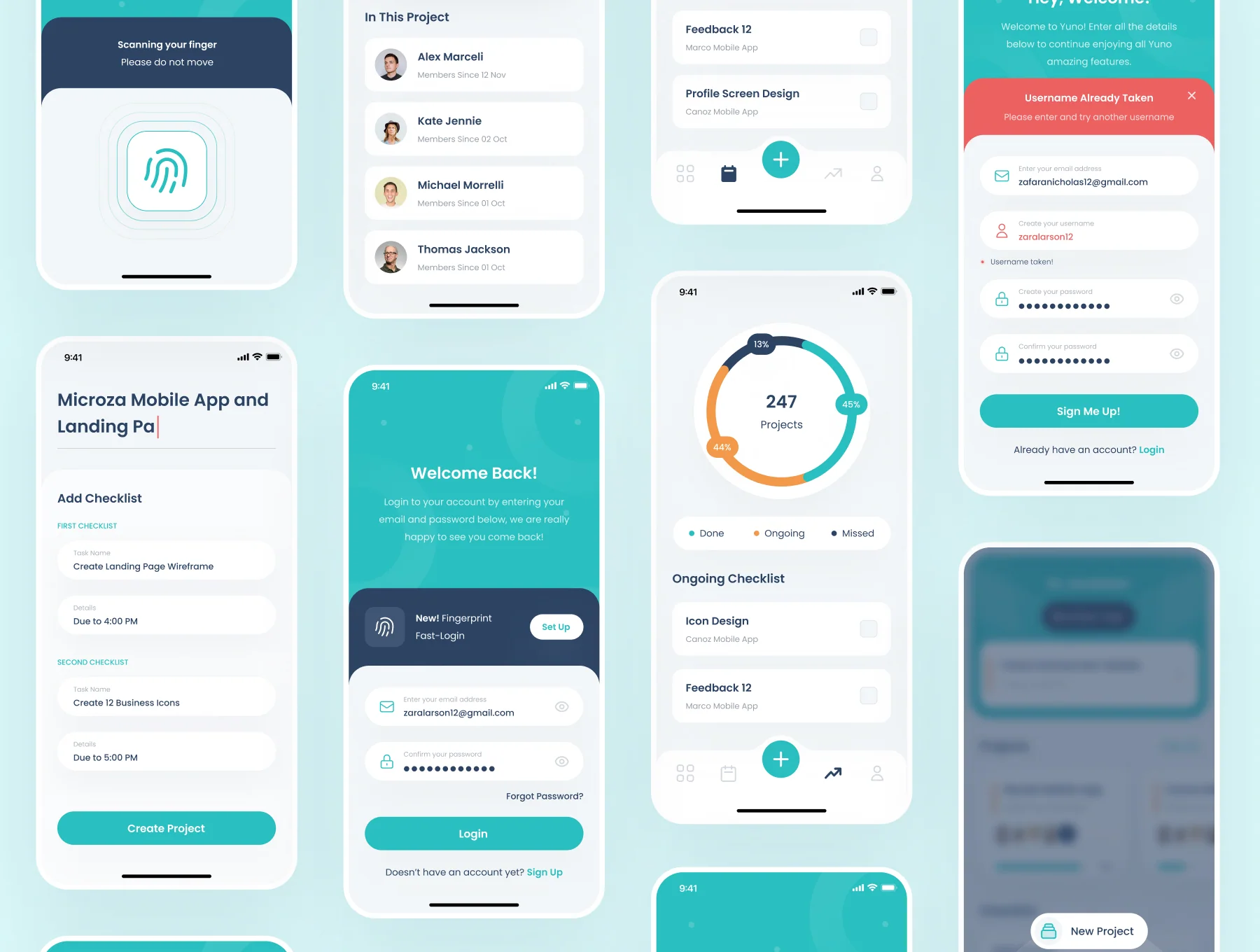 Yuno - Task Manager App UI Kit 7