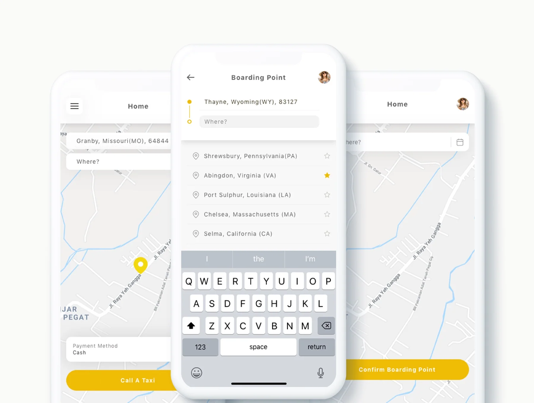 Yunu - Taxi App UI Kit 3