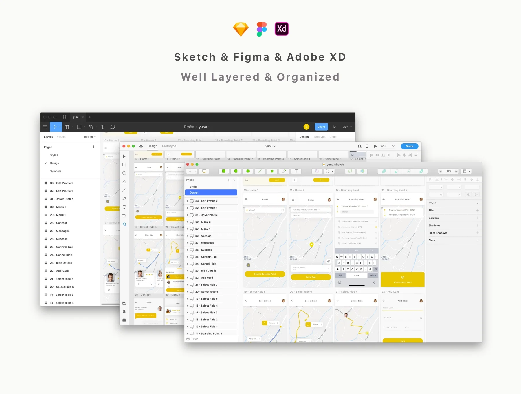 Yunu - Taxi App UI Kit 5