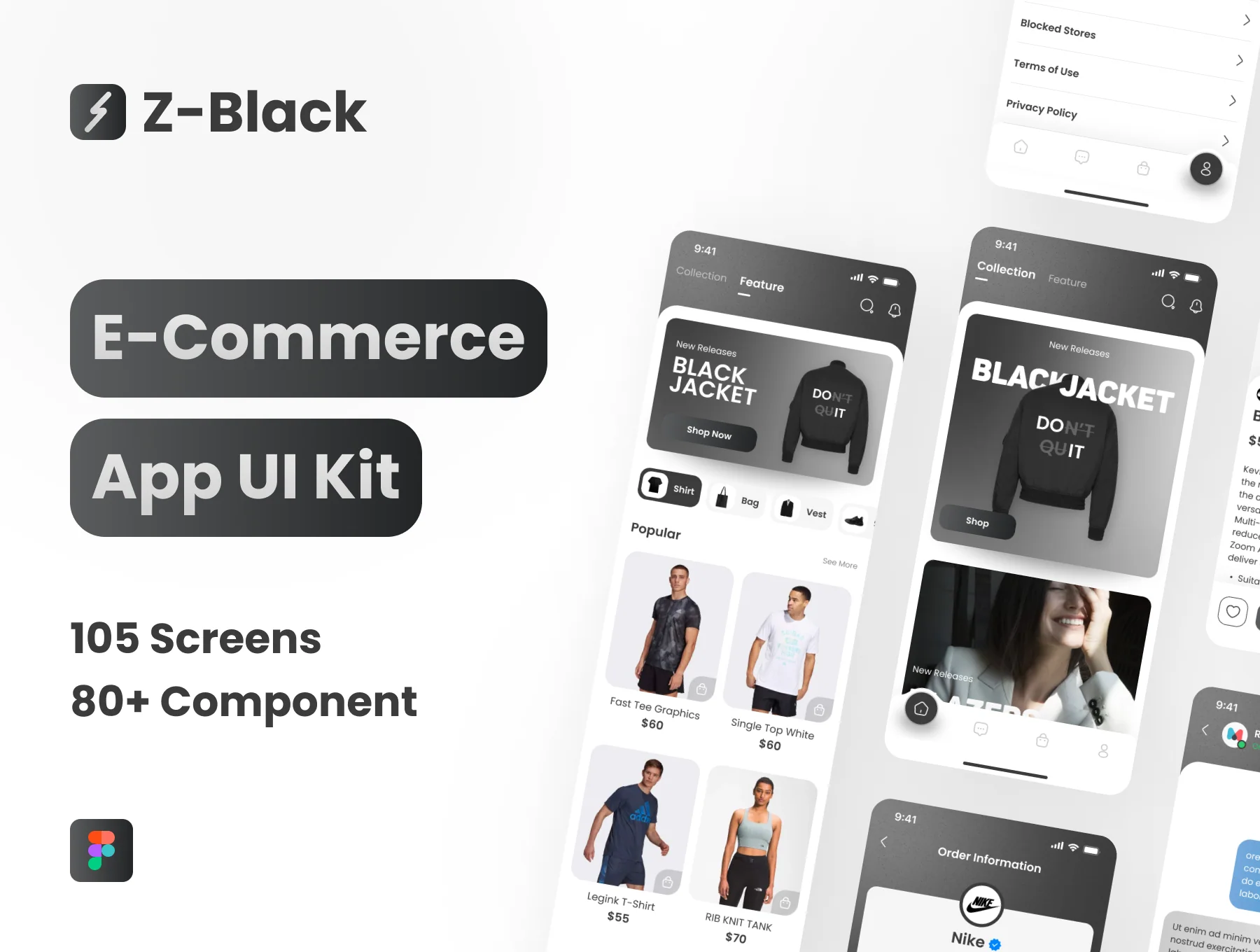 Z-Black E-Commerce App UI Kit