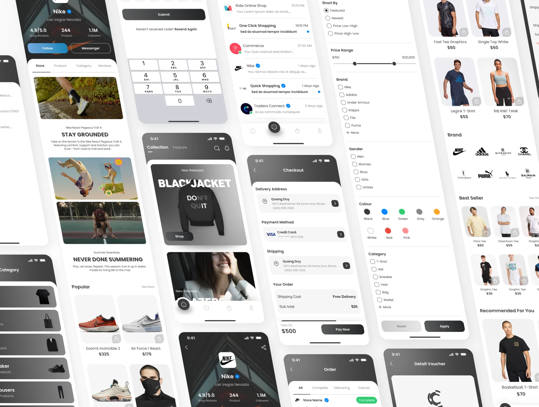 Z-Black E-Commerce App UI Kit 5